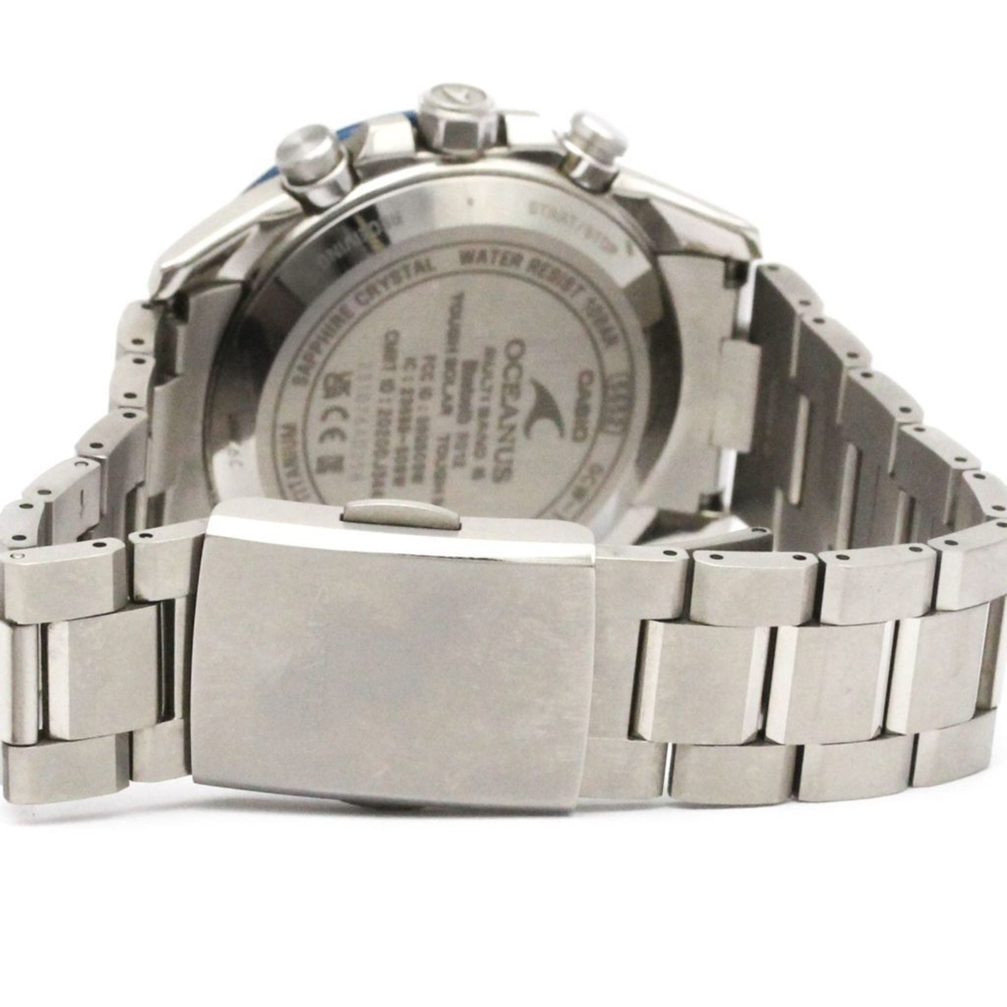 Montre pour homme CASIO Oceanus à énergie solaire, titane, synchronisation par ondes radio, modèle OCW-T4000D-1AJF