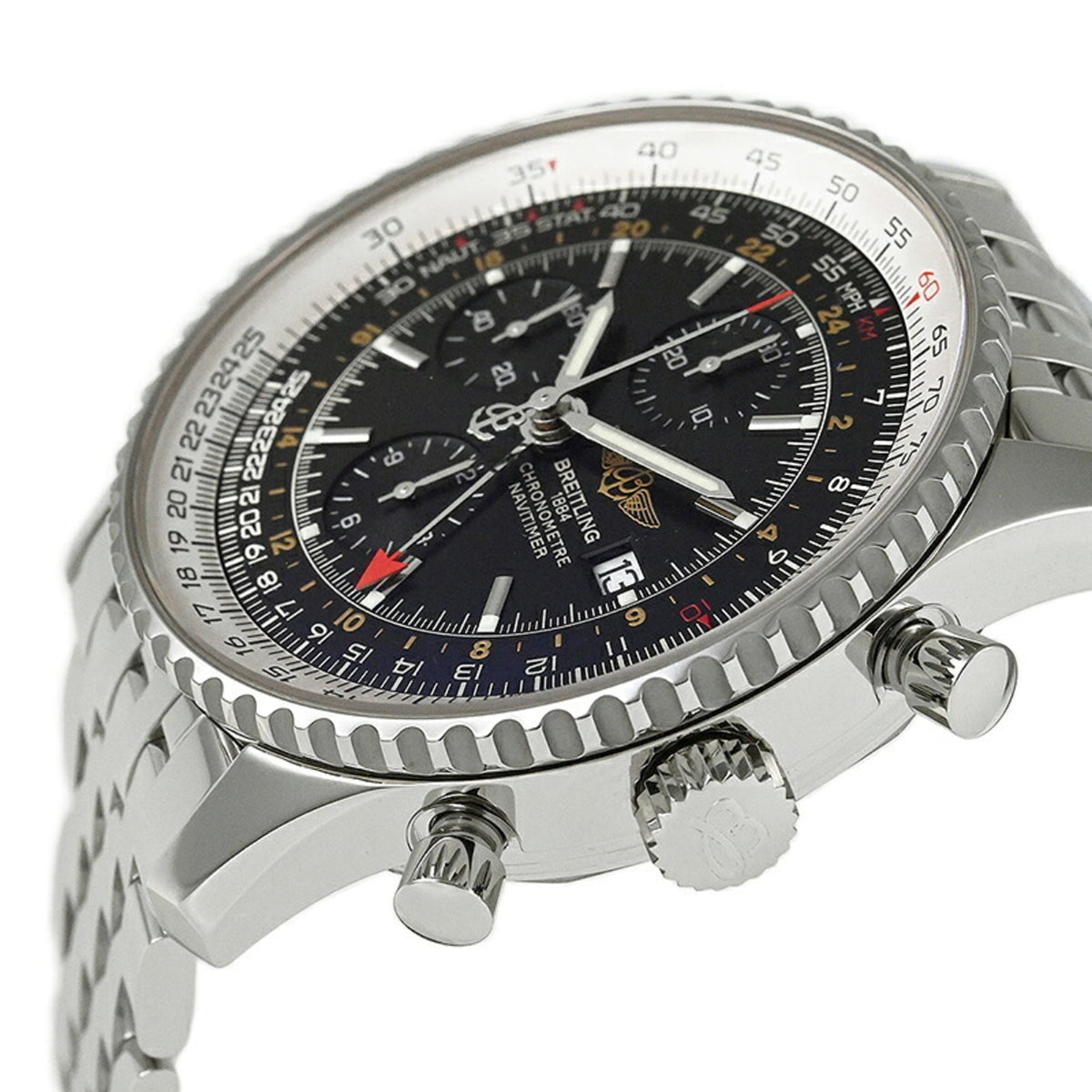 Breitling Navitimer World A242B26KBA A242B26KBA (A24322) Black Dial 46mm Watch