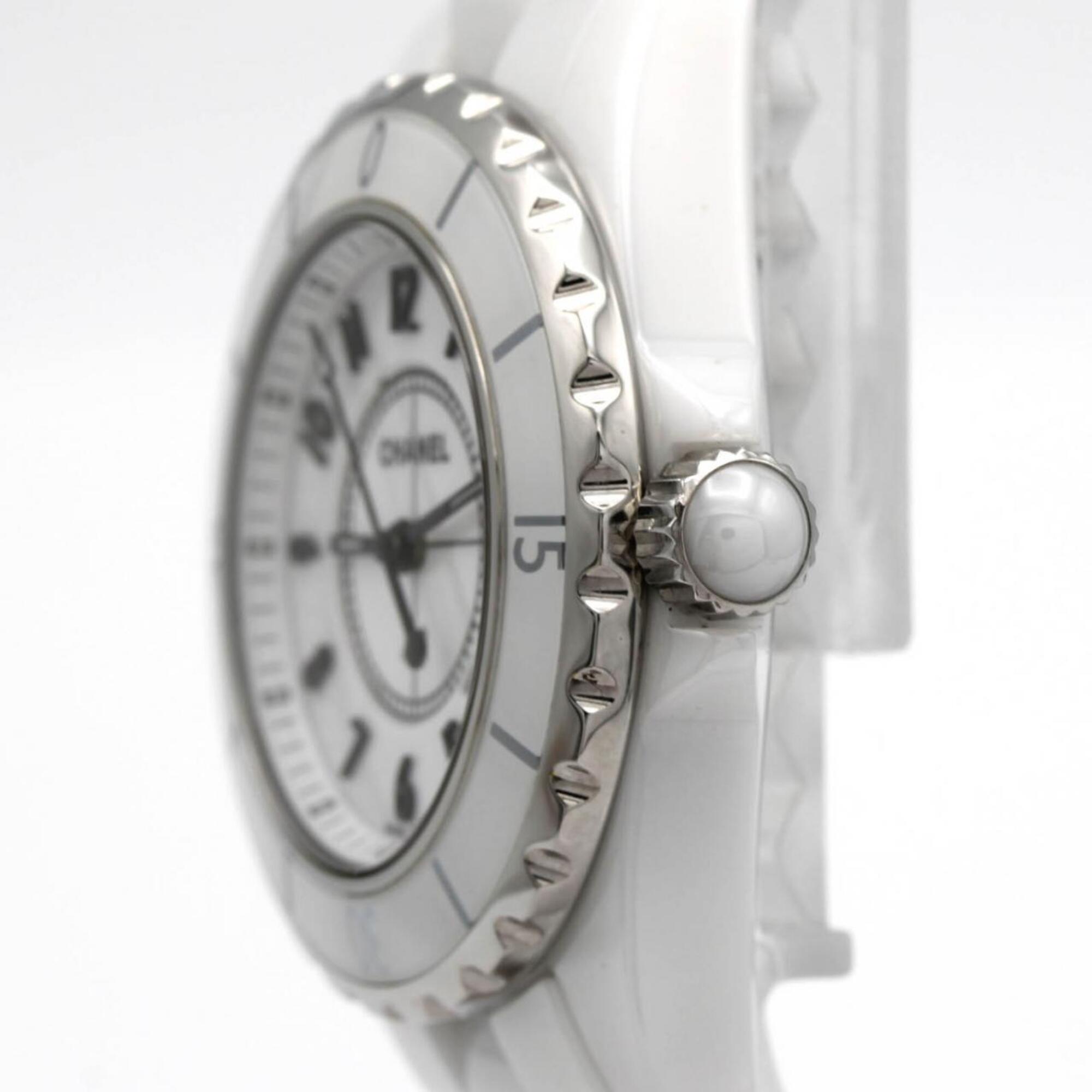 Chanel J12 33mm Ceramic H0968 White Dial 33mm Watch