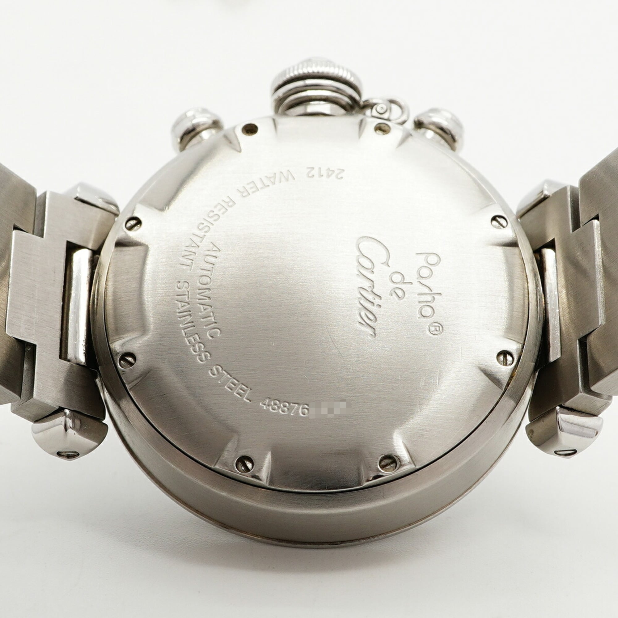Cartier Pasha C W31048M7 Uhr mit Silber Zifferblatt (Jungengröße)
