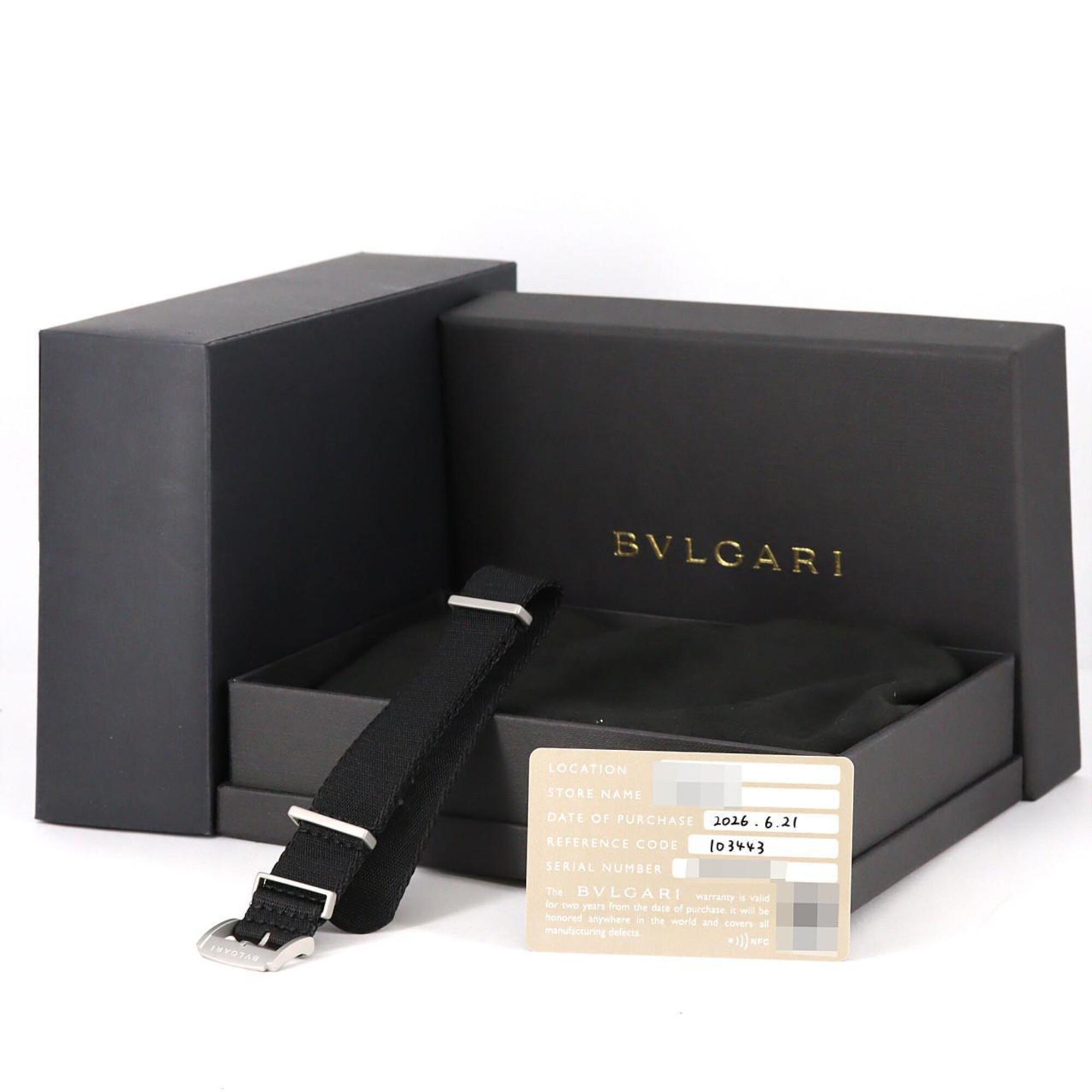 Bulgari JAPAN BB41S/103443 Black Dial 41mm Watch