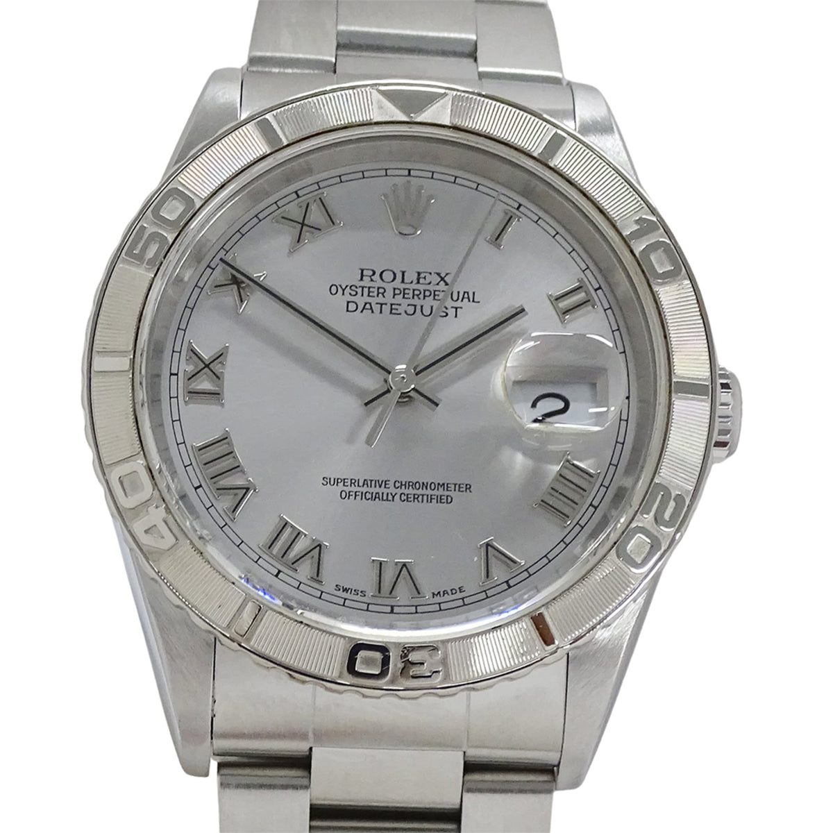 Rolex Datejust Thunderbird 16264 Y Silber Zifferblatt 36 mm Uhr