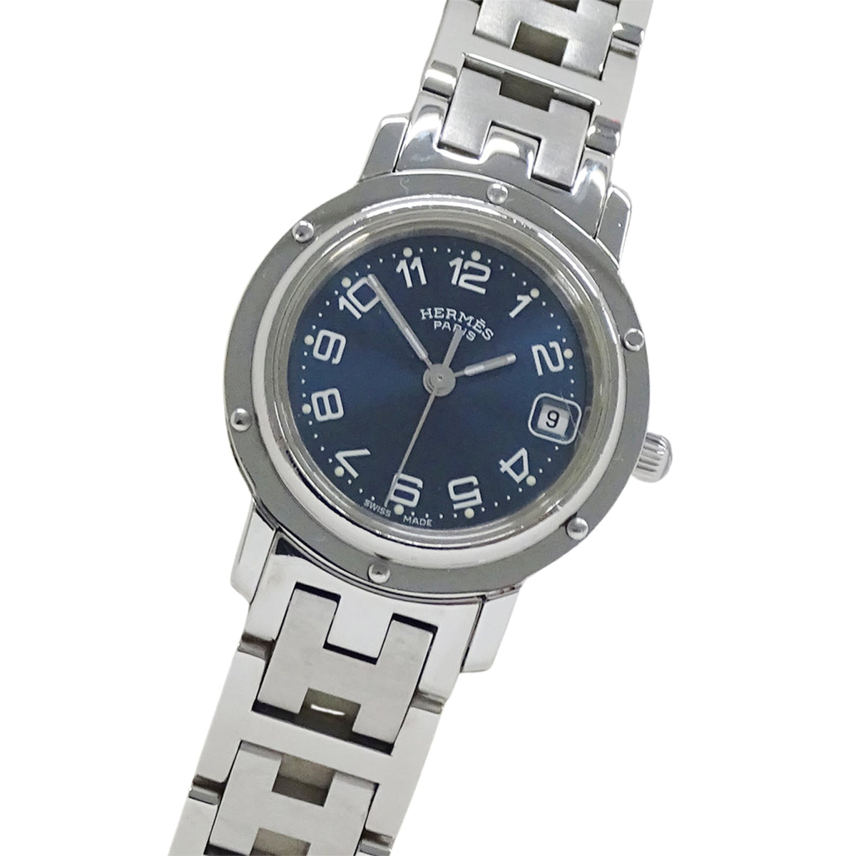 Hermes Clipper CL4.210 horloge met blauwe wijzerplaat, 24 mm