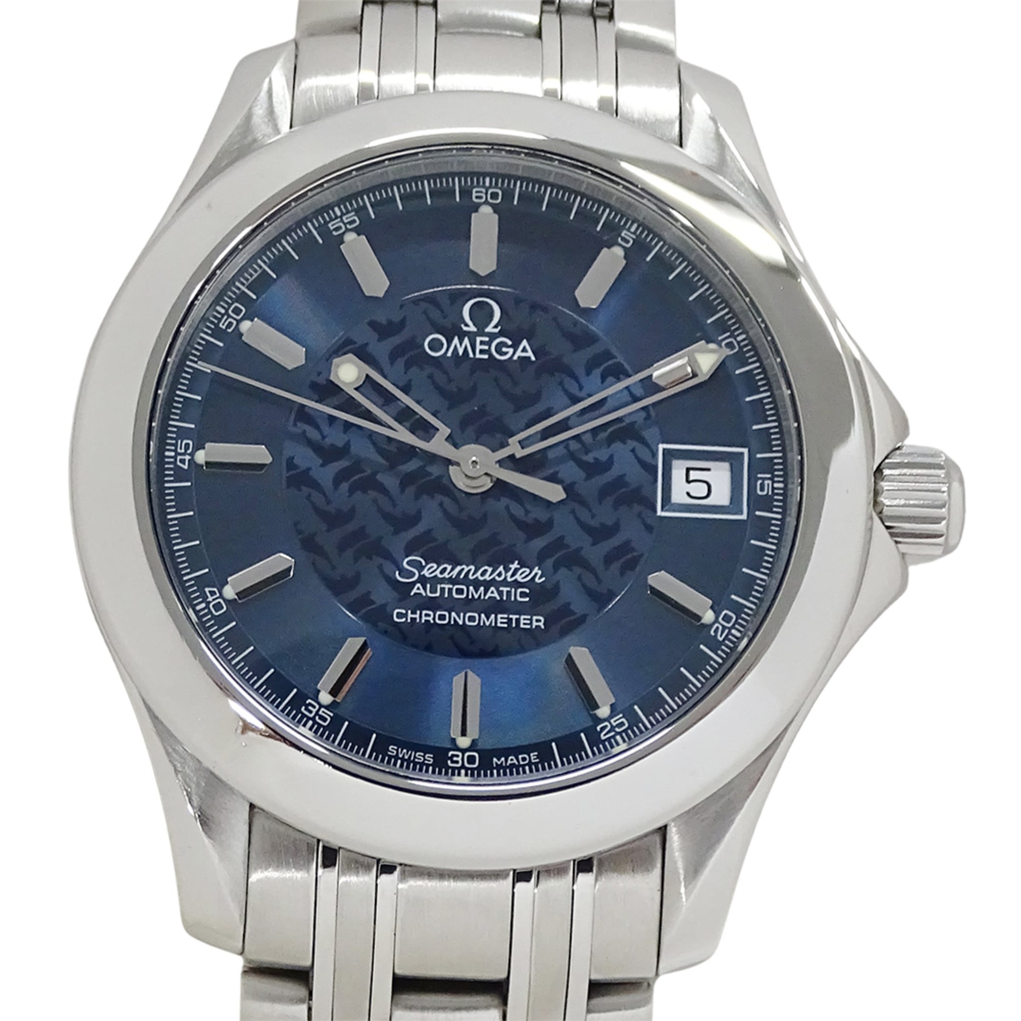 Omega Seamaster 120 Jacques Mayol 2506.80 Men's Watch, Brand Name, Limited Edition of 3000 Pieces, Date, Automatic Movement, Stainless Steel (SS), Silver & Blue