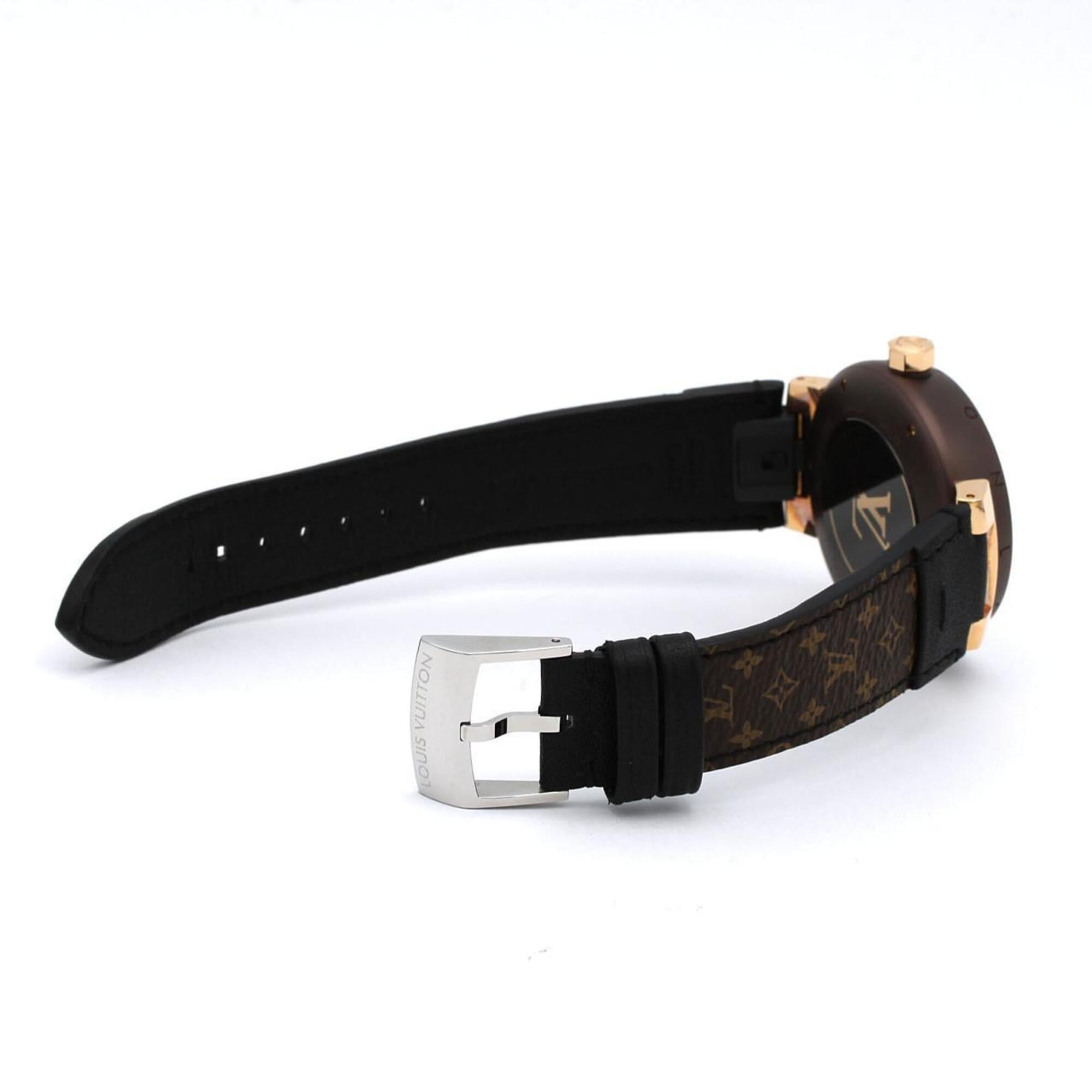Louis Vuitton Tambour QA139 Brown Dial 39mm Watch