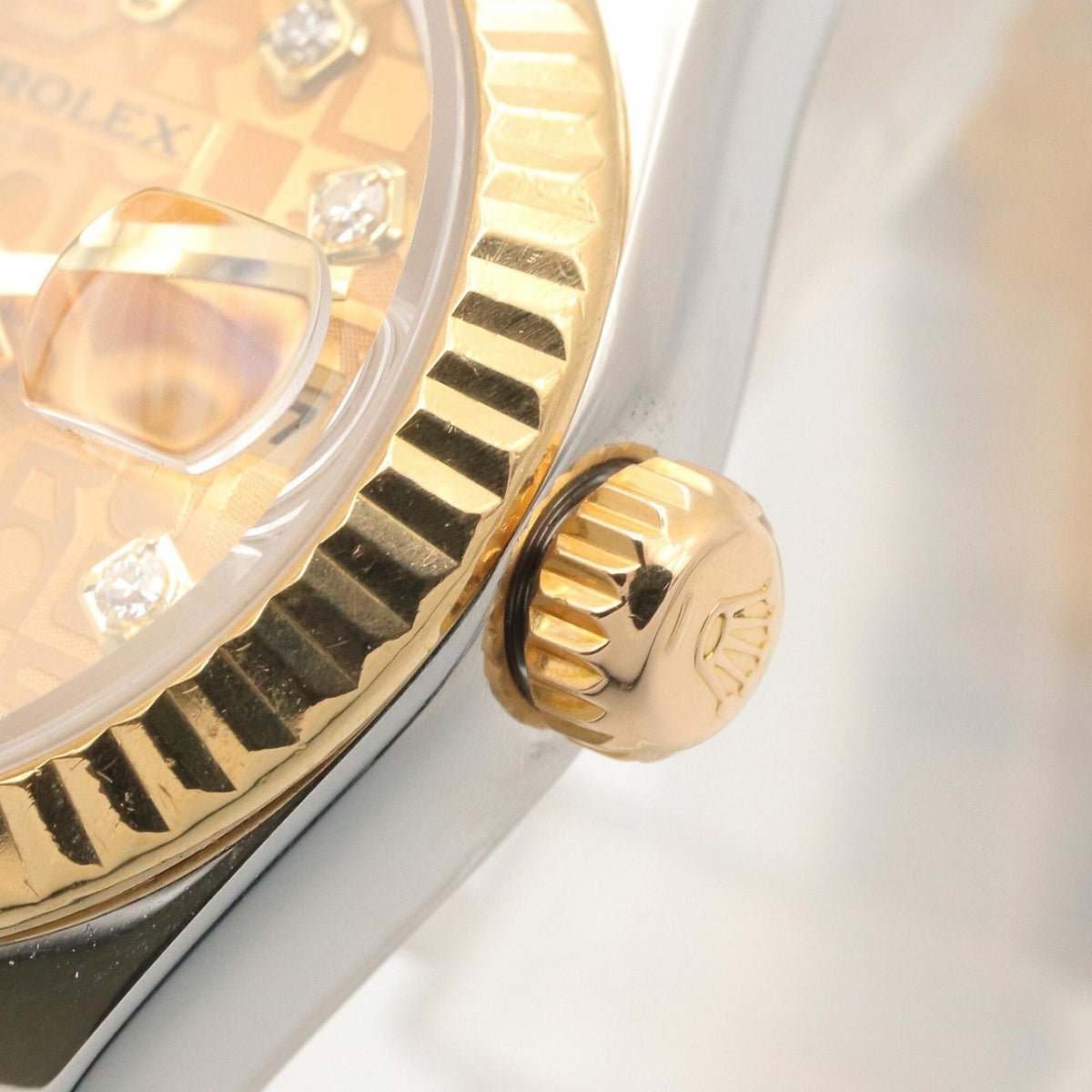 Rolex Datejust 10P Diamond 179173G Champagner, goldenes Zifferblatt, 26 mm Uhr