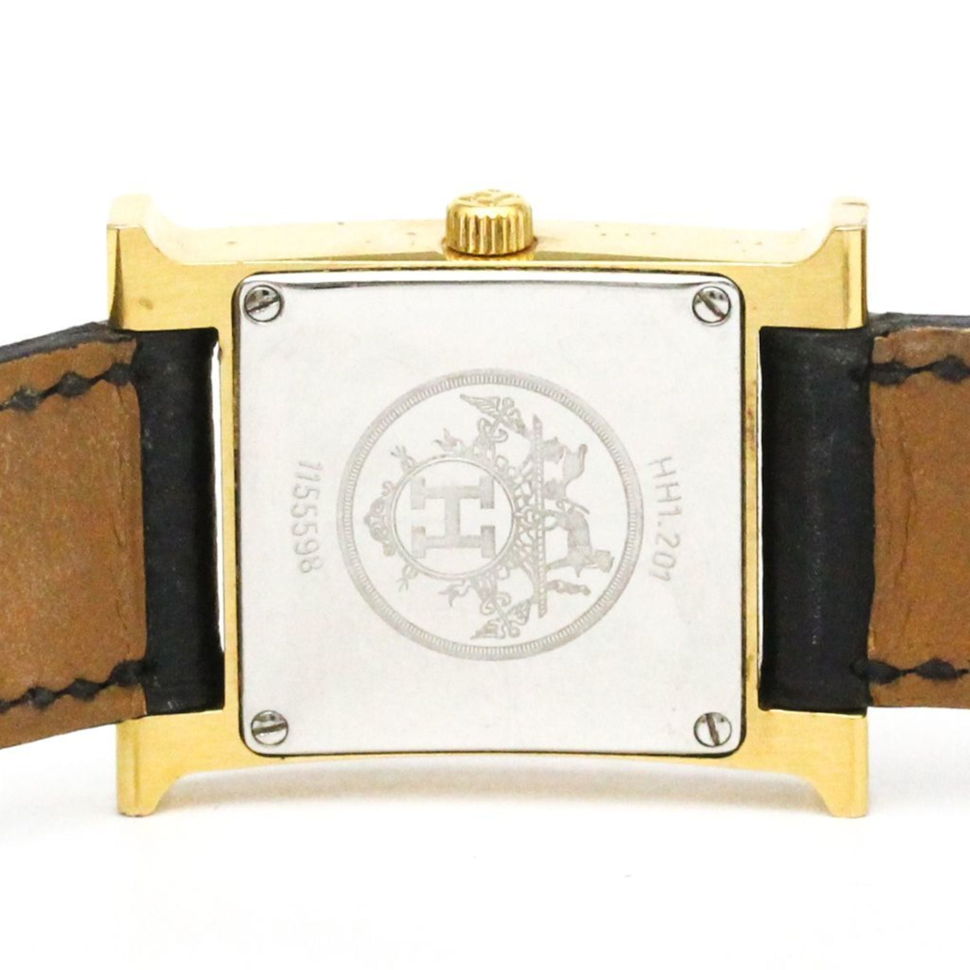 Hermes Heure H HH1.201 Silver Dial Stainless steel gold plated 21mm Watch