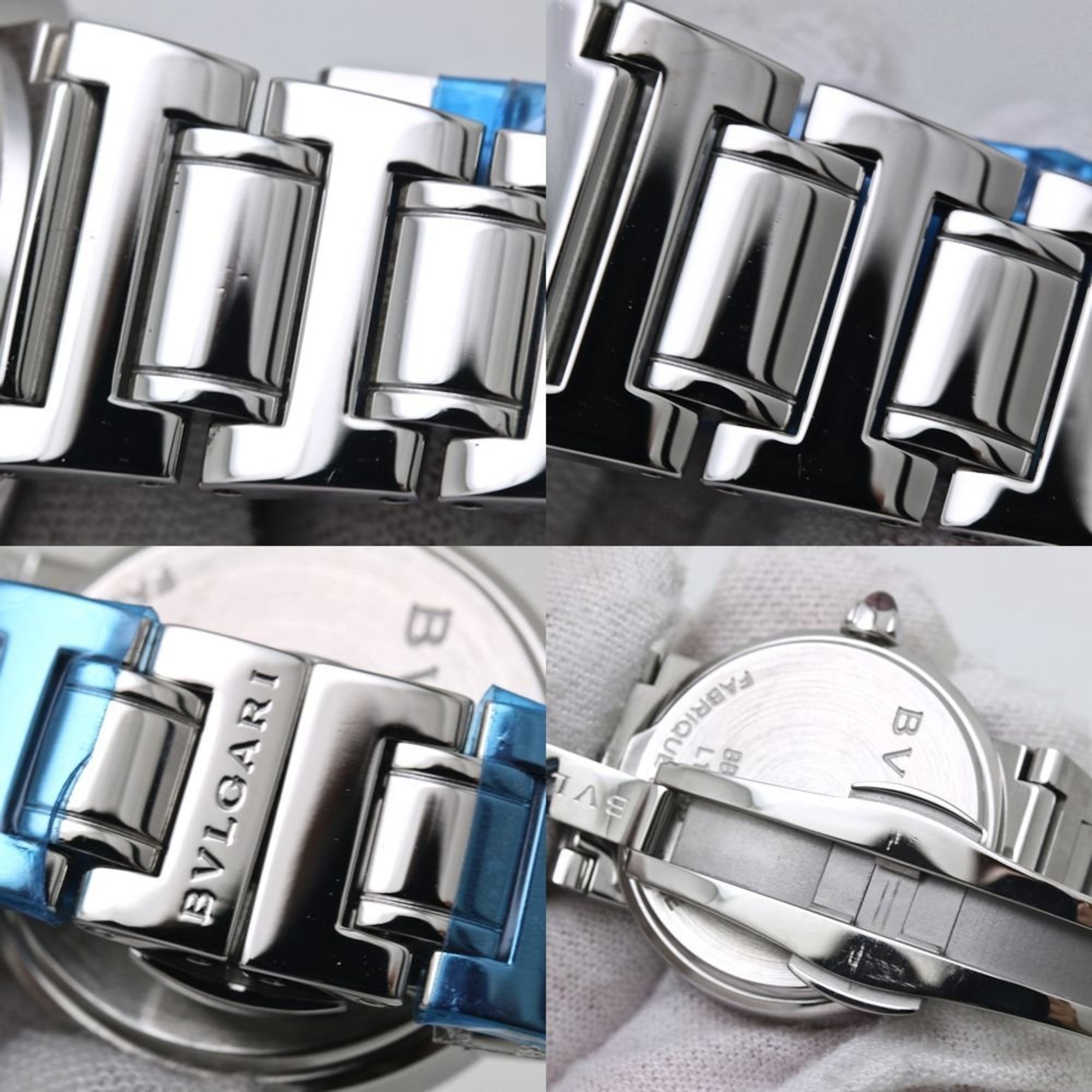 BVLGARI Damenuhr aus Edelstahl mit Lünette mit 12 Diamanten (BBL26WSDS BBL26S 102374) 40086