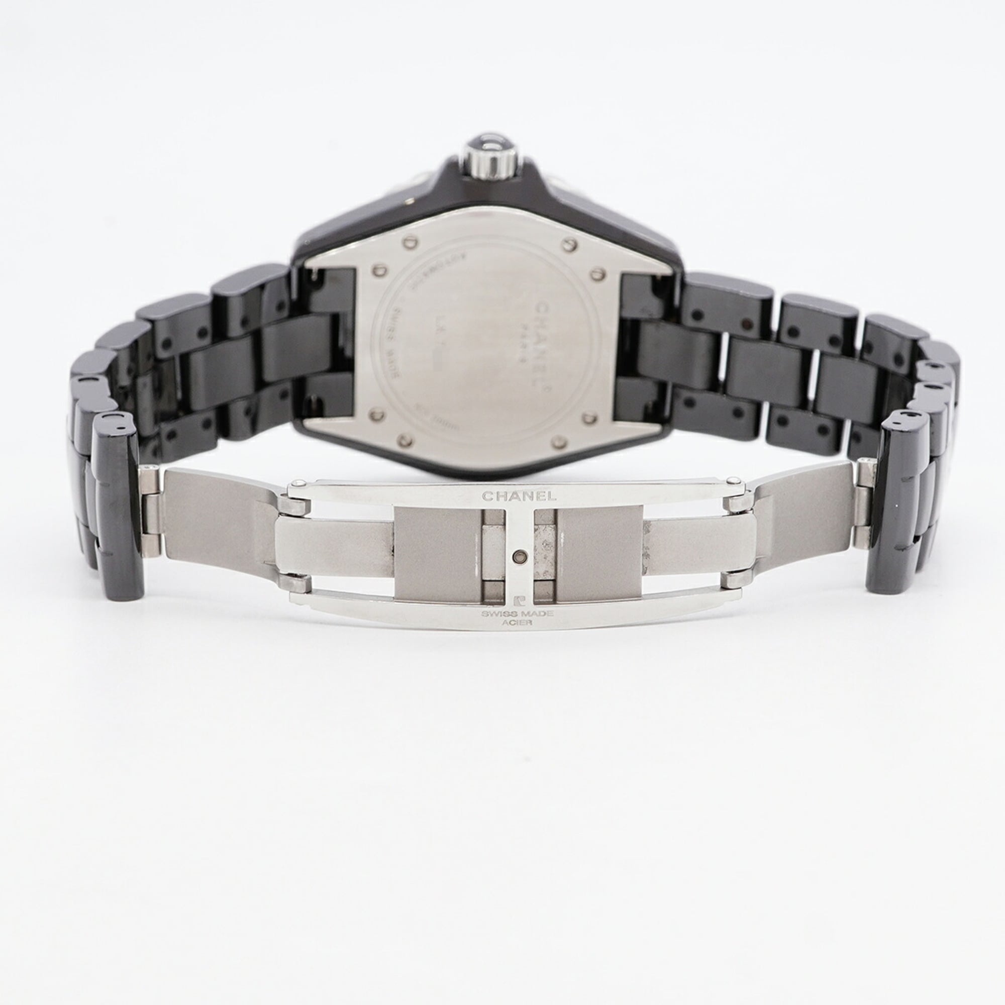 Chanel J12 Diamond Bezel H1174 Black Dial 38mm Watch