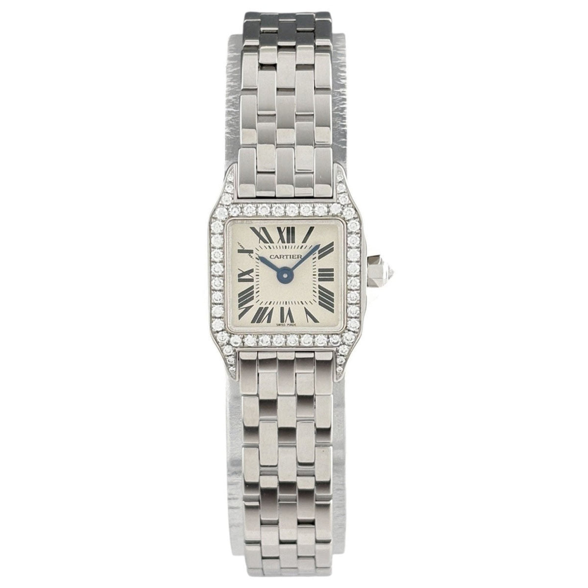 Cartier Santos Demoiselle Mini WF9005Y8 Silver Dial 17mm Watch