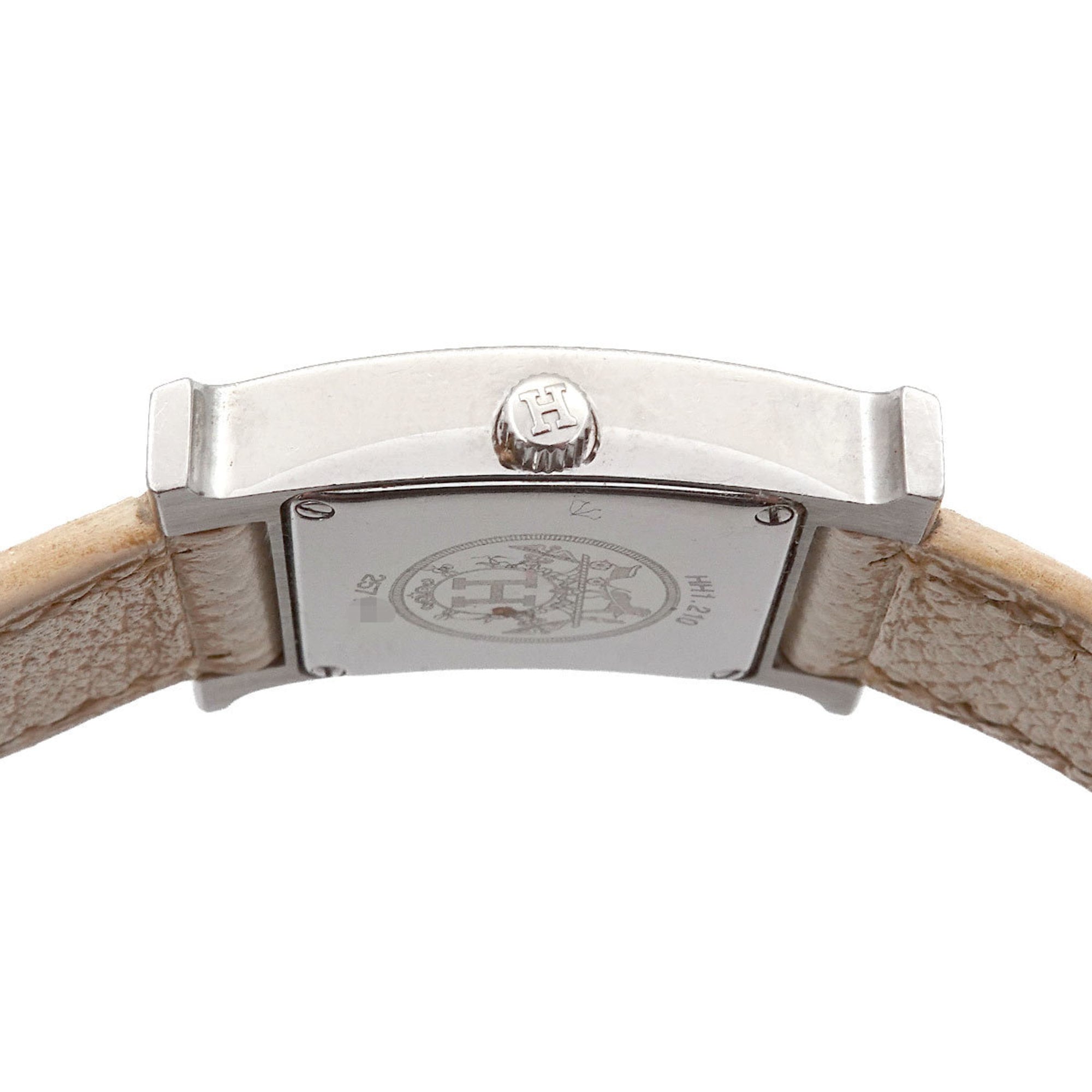 Hermès H Watch HH1 210 Dameshorloge, zilver en wit, quartz
