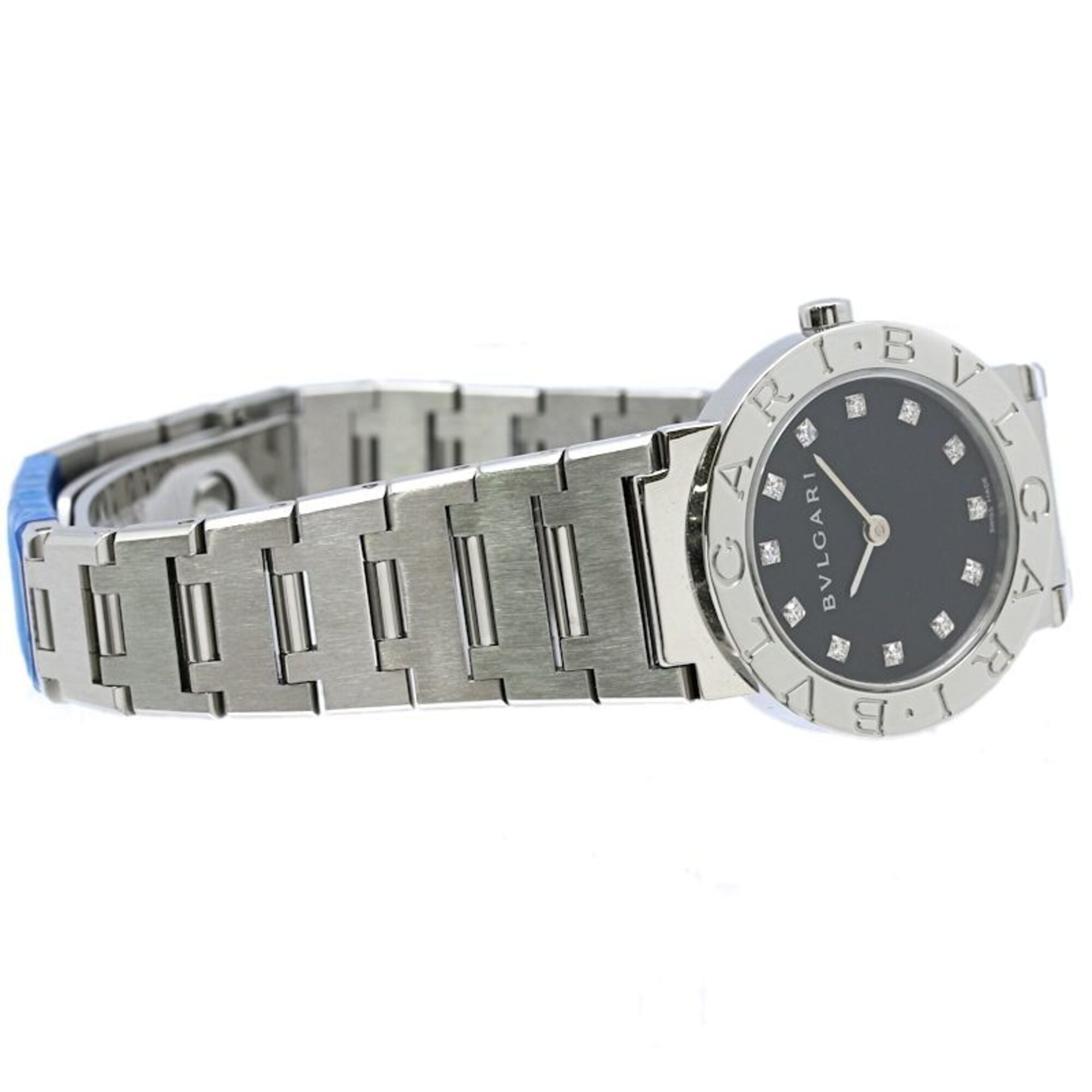 Bvlgari Bulgari BB26SS/12 BB26SS Black Dial Stainless steel 26mm Watch