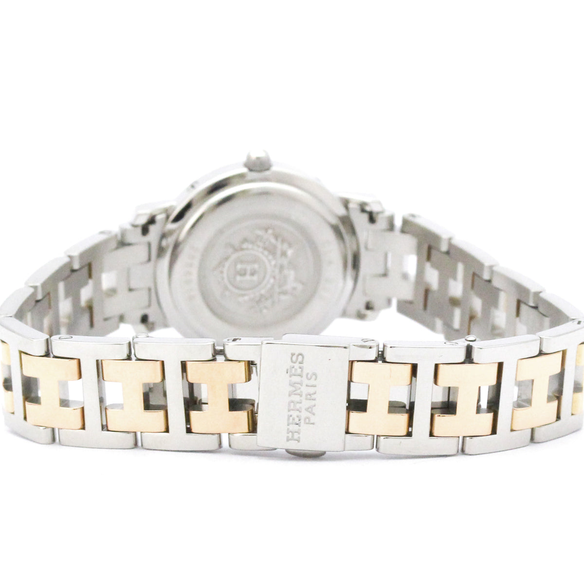 HERMES Clipper Diamond Rosa MOP-ZifferblattQuarzarzuhr CL4.222