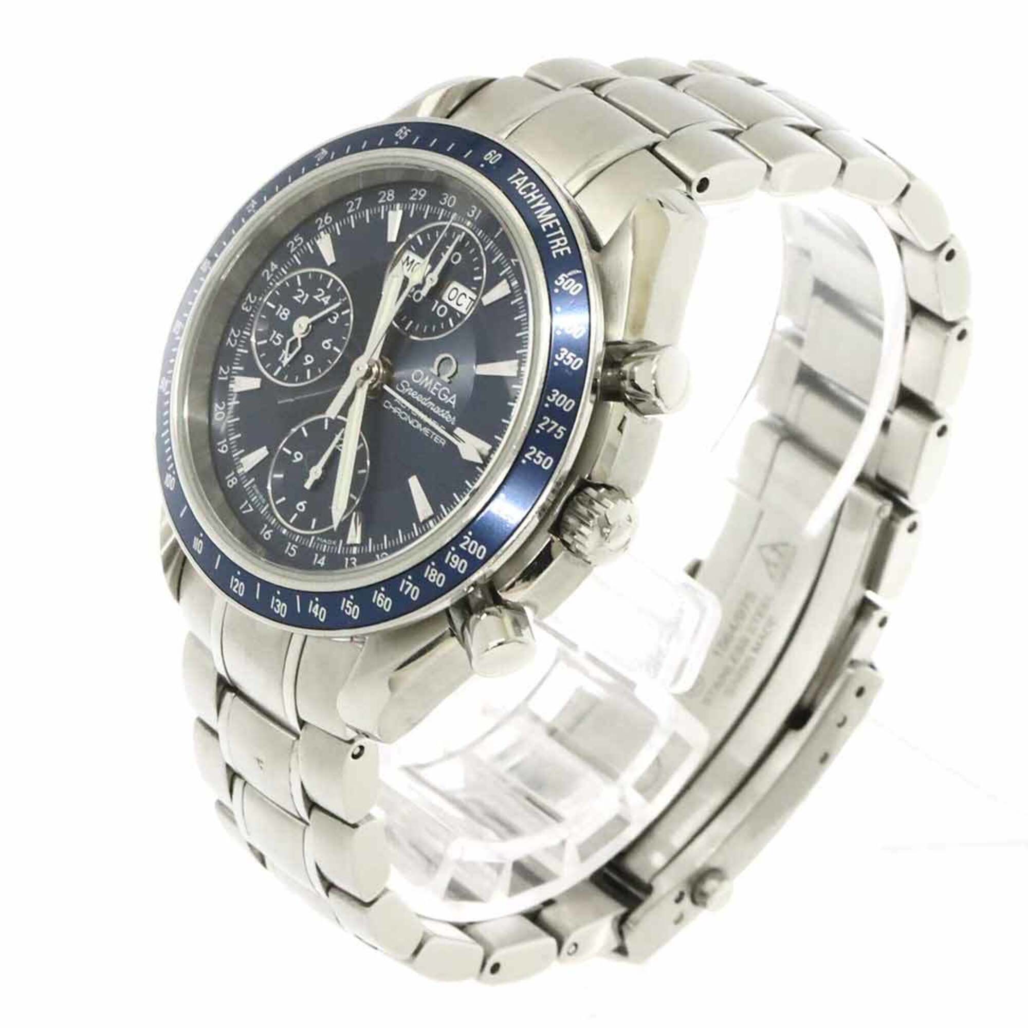 Omega Speedmaster Triple Calendar 3222.8 mit blauem Zifferblatt 40mm Uhr