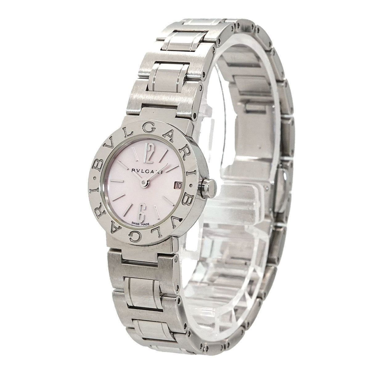 Bvlgari BB23SS Rosa Zifferblatt aus Muschel, 23 mm Uhr