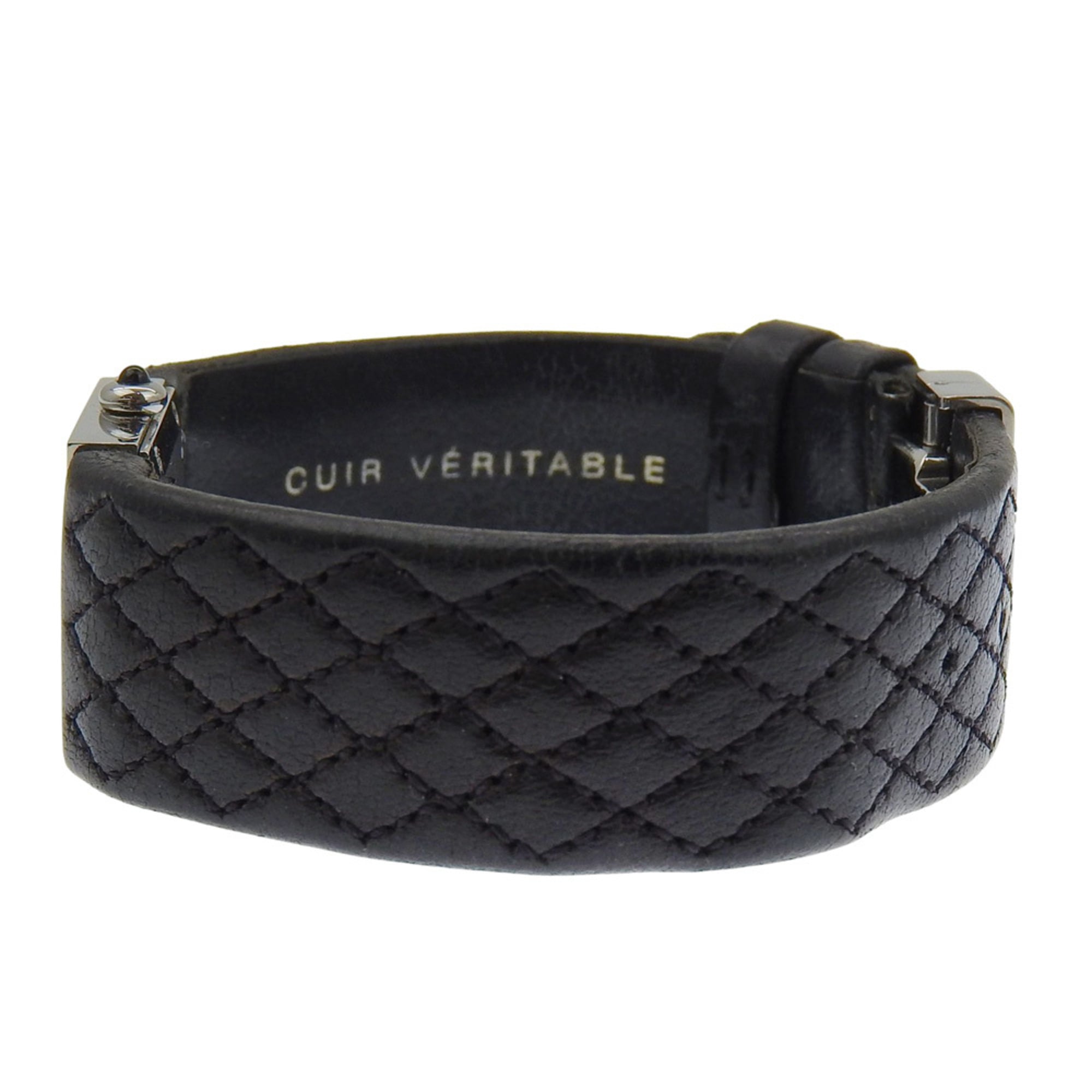 CHANEL Matelasse-horloge H0116, roestvrij staal en leer, zwart quartz uurwerk, analoge wijzerplaat, dameshorloge
