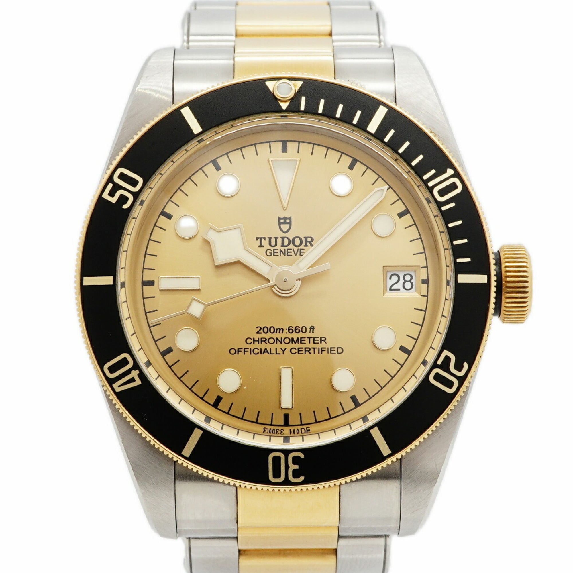 Tudor Black Bay S&G 79733N Gold Dial Men's Watch