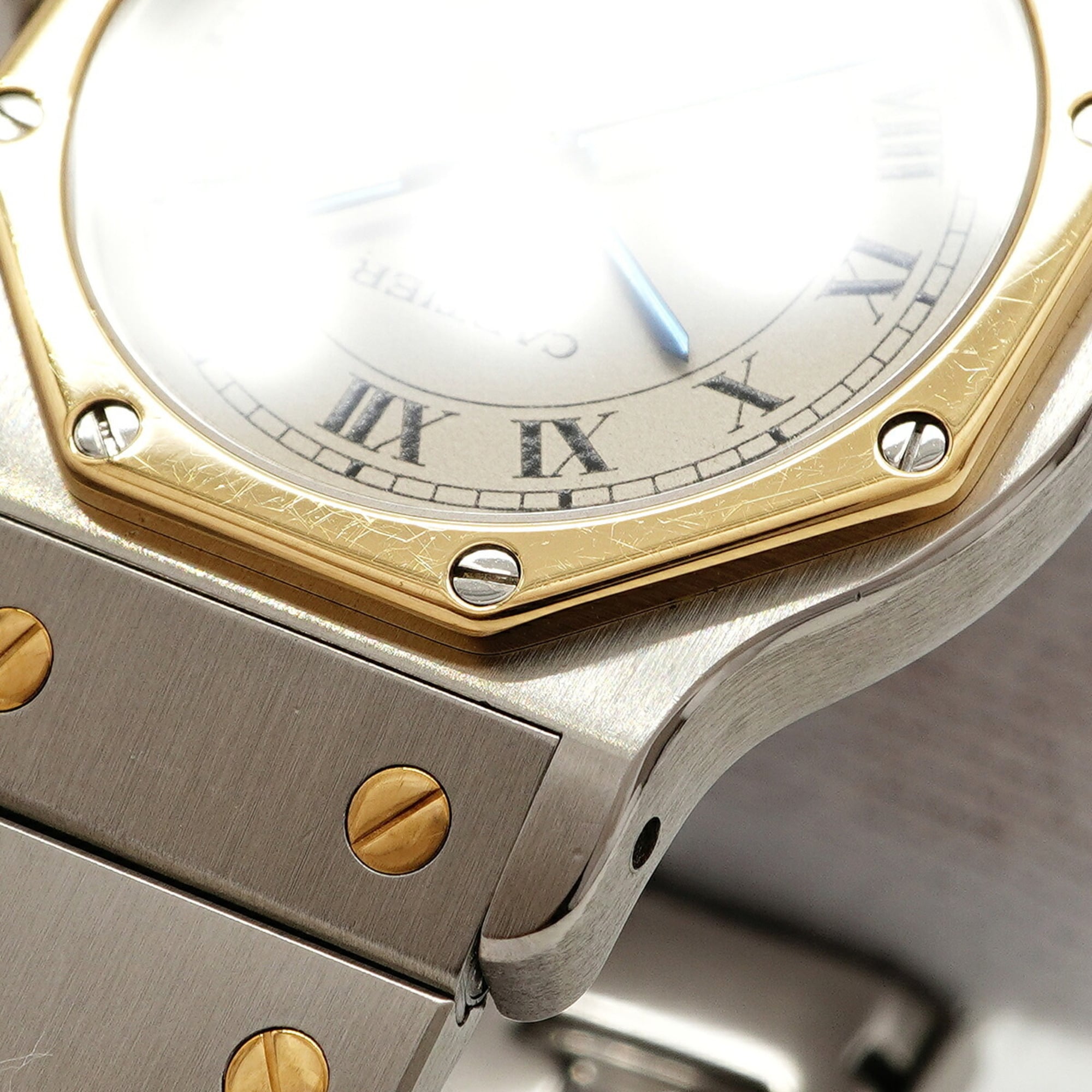 Cartier Santos Octagon LM W2001583 Ivory Dial ( & Wo)