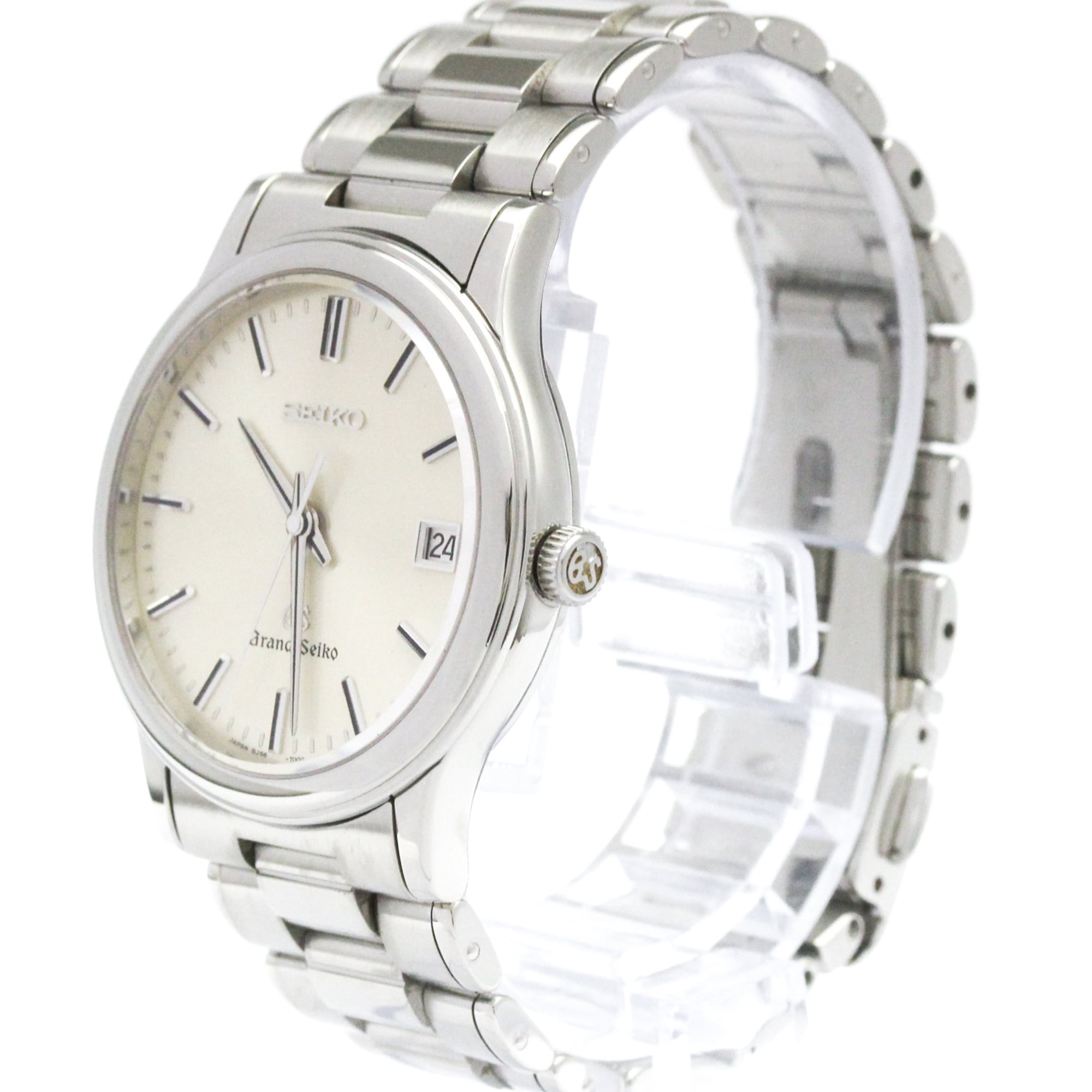 Montre Grand Seiko SBGF013 (8J56-7000) à cadran argenté, 34 mm