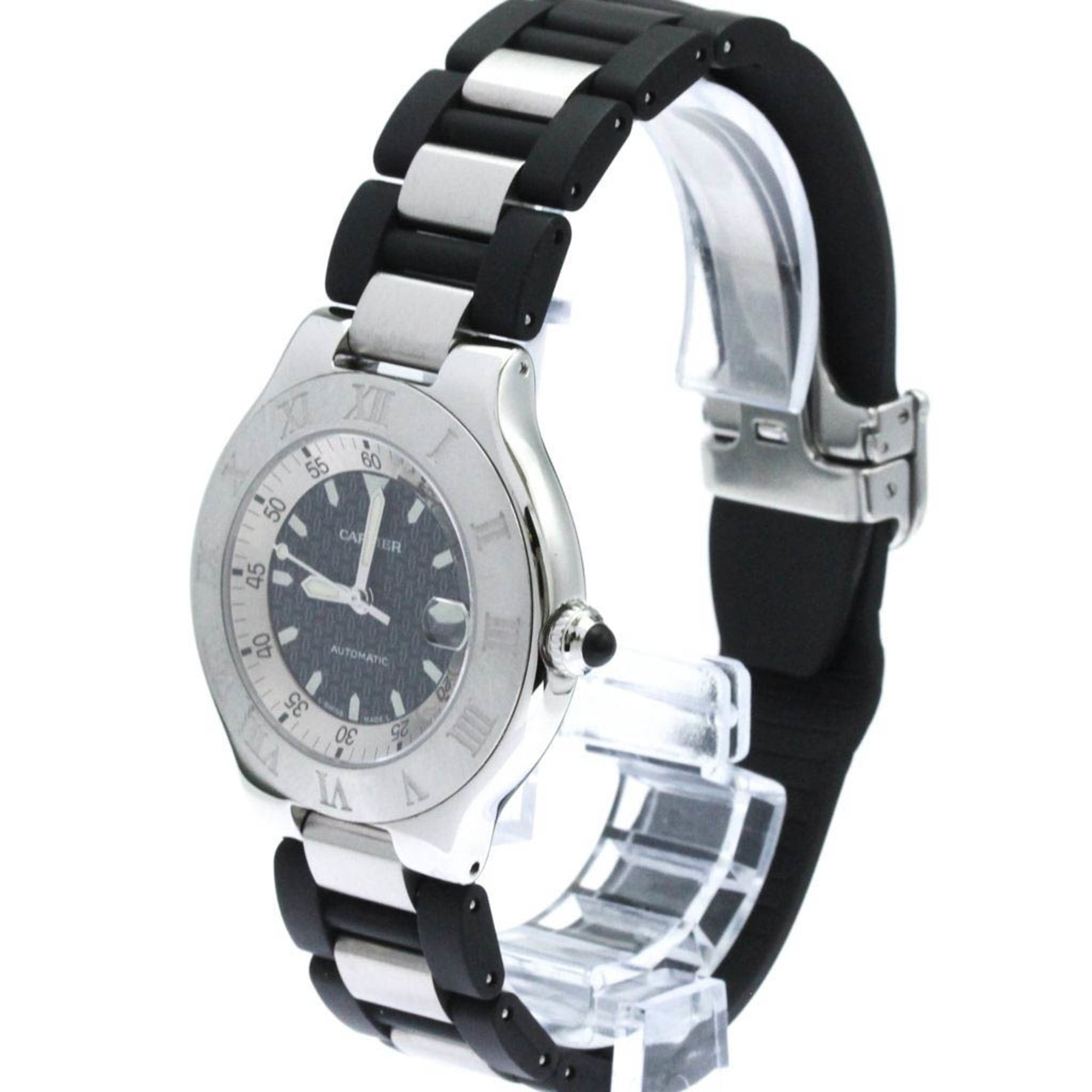 CARTIER Must 21 Autoscaph Steel Automatic Mens Watch W10147U2 Polished