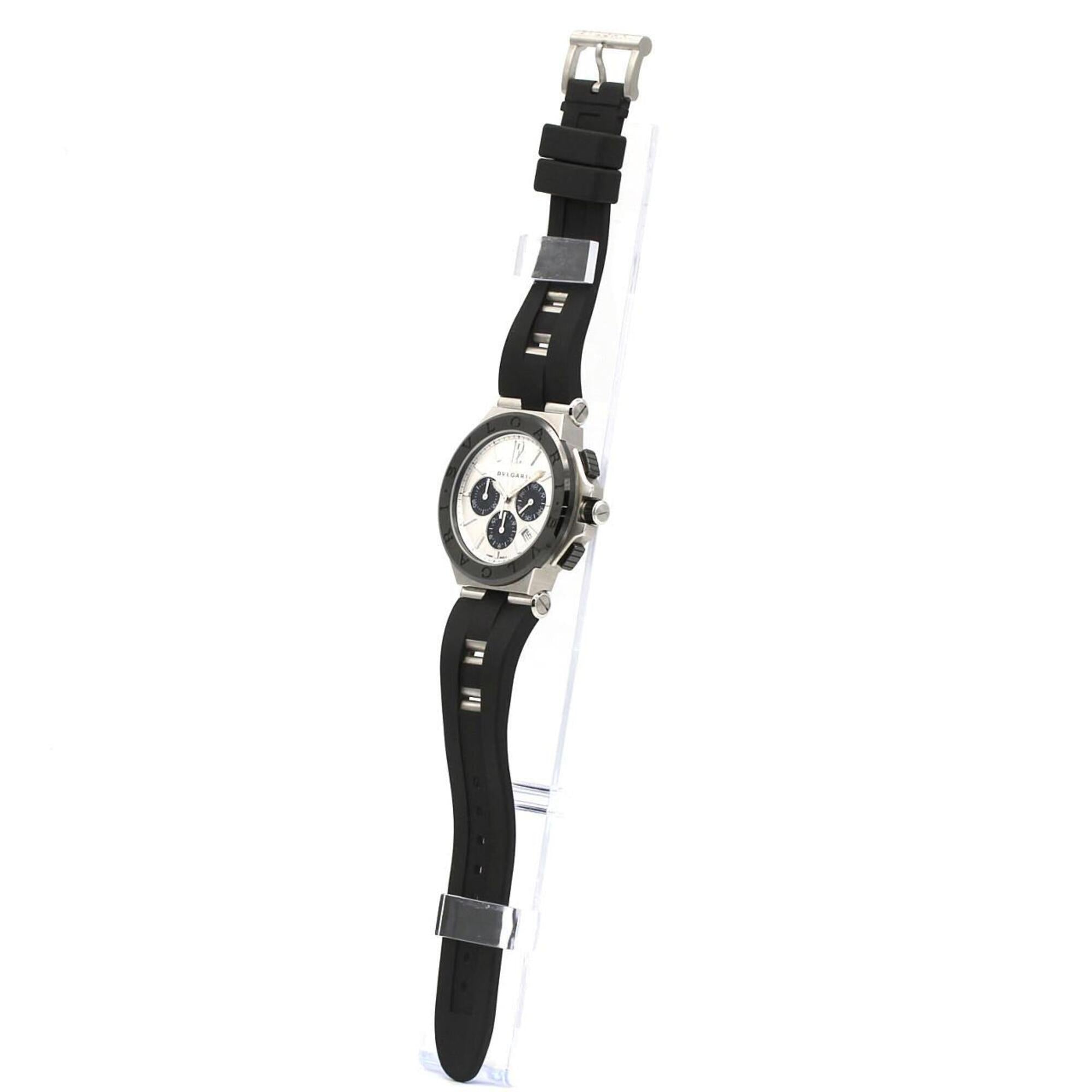 Bvlgari Bulgari Diagono Chronograph DG42SCCH/DG42C6SCVDCH Black, Silver Dial 42mm Watch