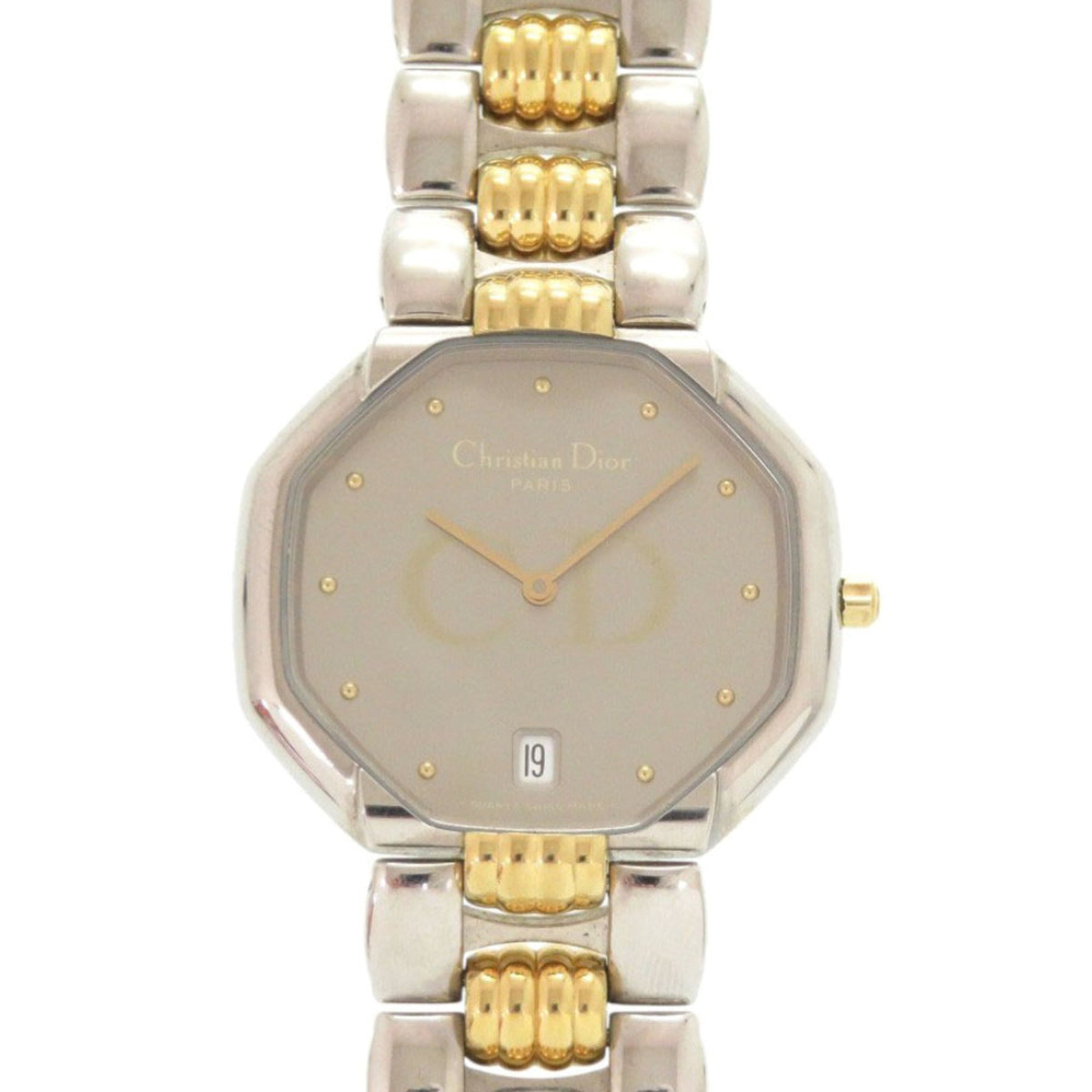 Christian Dior Octagon 45.204 Stainless Steel Silver and Gold Quartz W