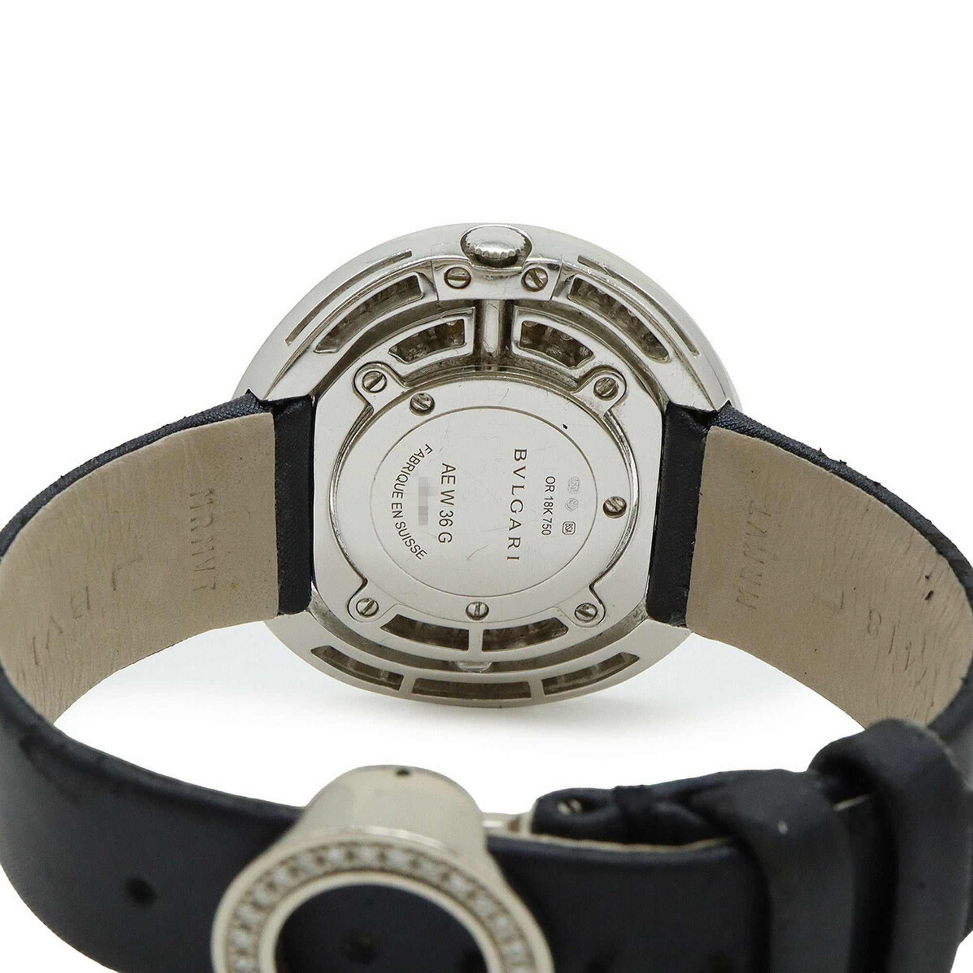 BVLGARI Astrale Cerchi Damen-Quarzuhr Weiß Zifferblatt und Diamantlünette AEW36G