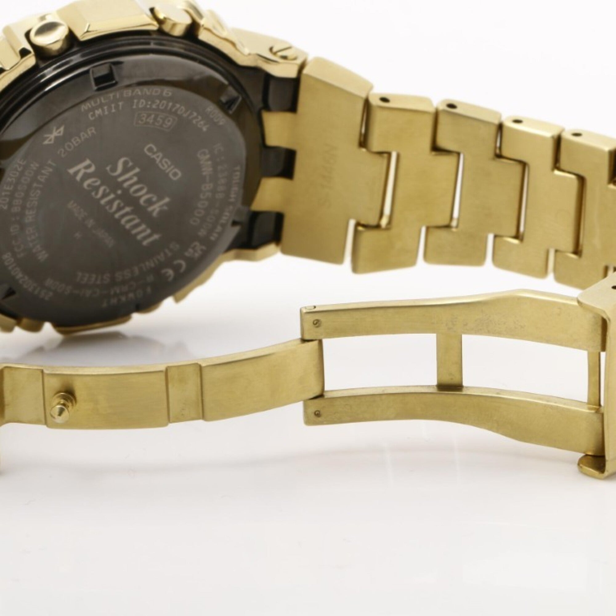 CASIO G-SHOCK FULL METAL 5000-serie GMW-B5000GD-9JF Zwart-gouden roestvrijstalen digitaal herenhorloge