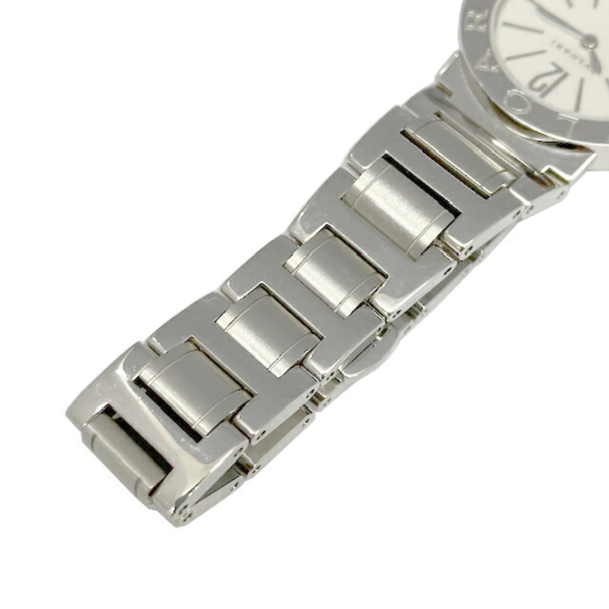 BVLGARI Bulgari BBL26S kwartshorloge voor dames, roestvrij staal, schelpvormige wijzerplaat, 26 mm