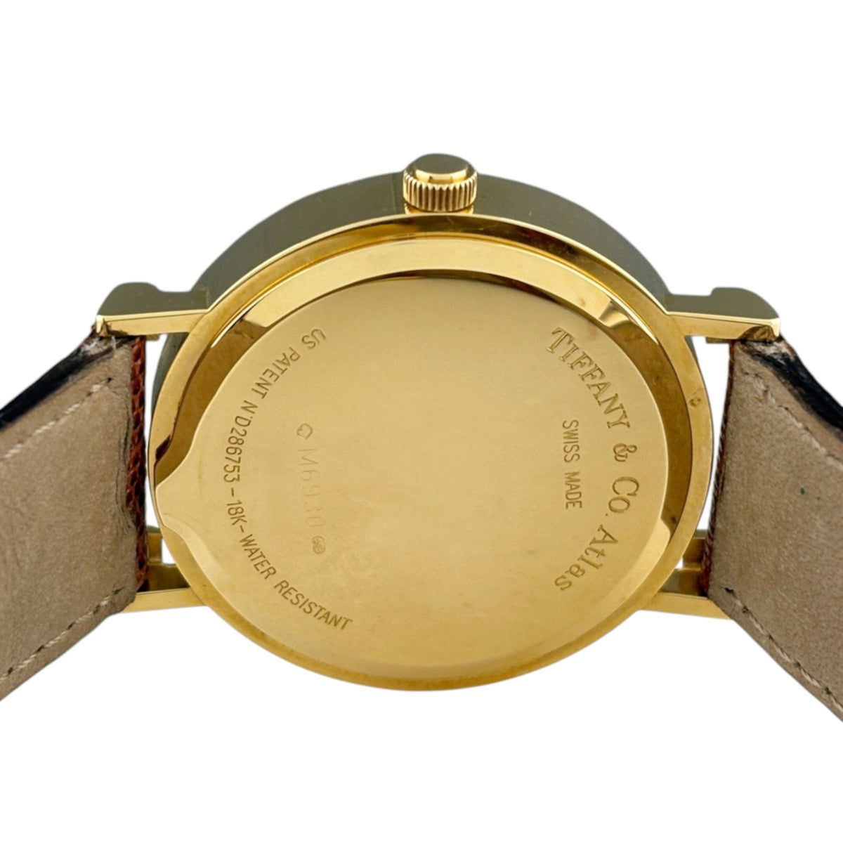 Tiffany Atlas M6930 horloge met gouden wijzerplaat, 36 mm