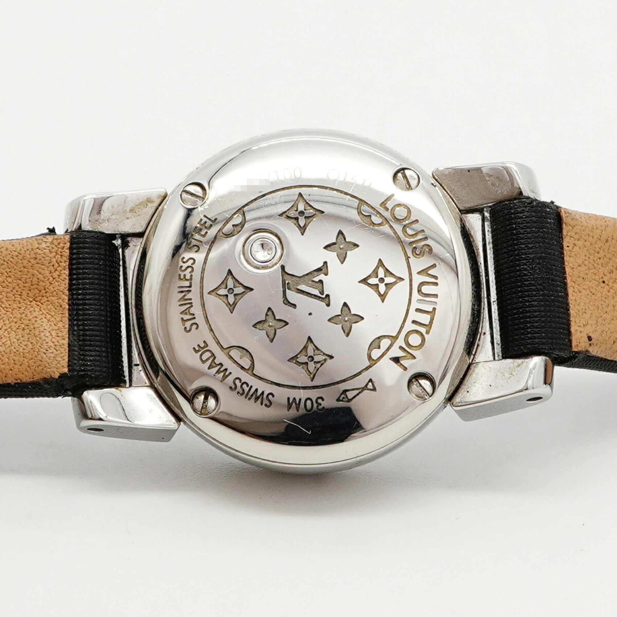 Louis Vuitton Tambour Bijou Triple Coiled Q1511 White Dial Women's Watch