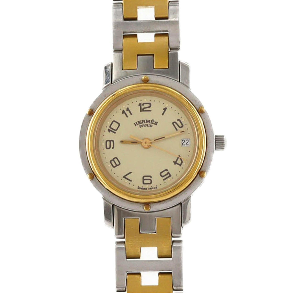 Hermes Clipper Elfenbein Zifferblatt 24 mm Uhr