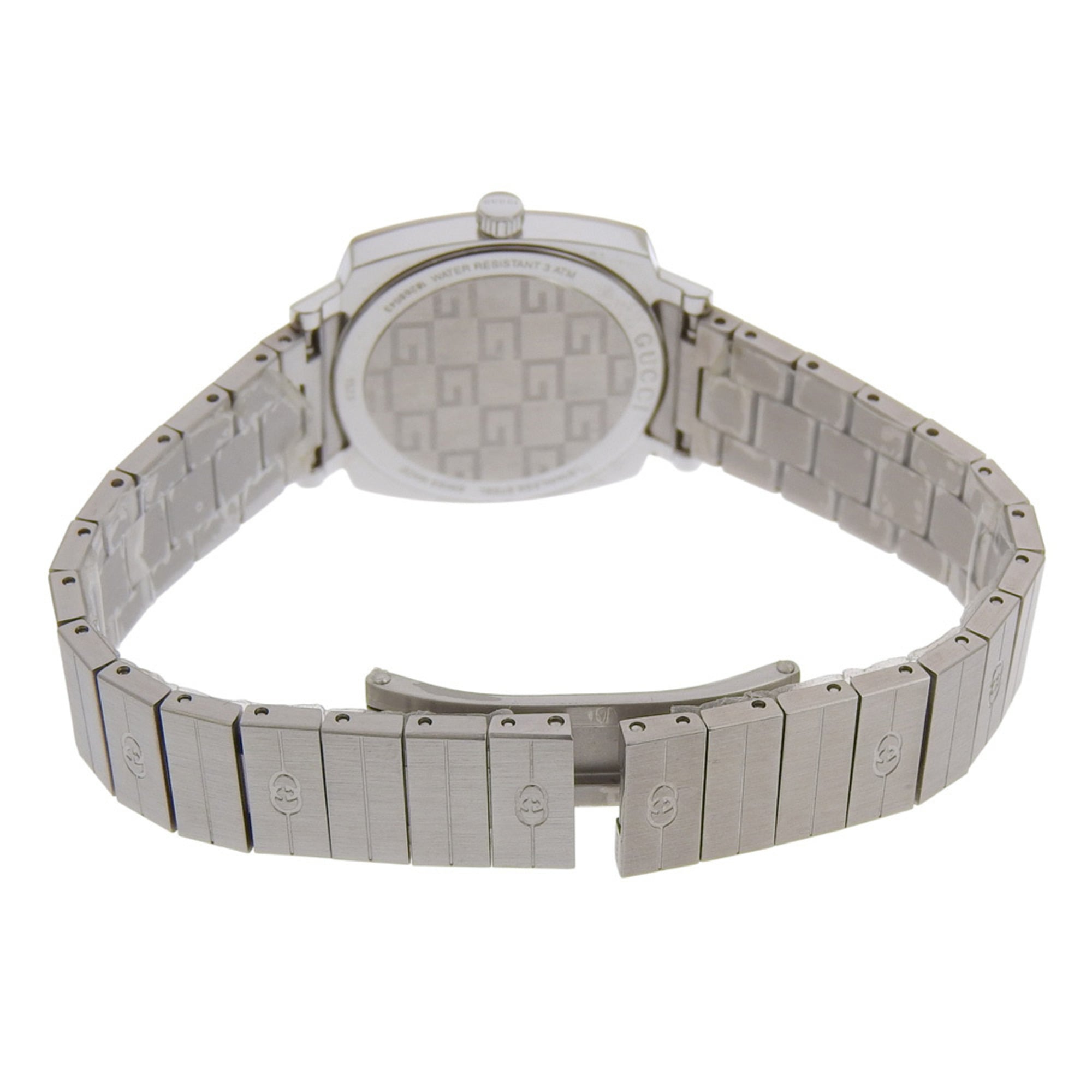 Gucci Grip-horloge 157.5/YA157501, roestvrij staal, quartz, analoog display, witte wijzerplaat, dameshorloge