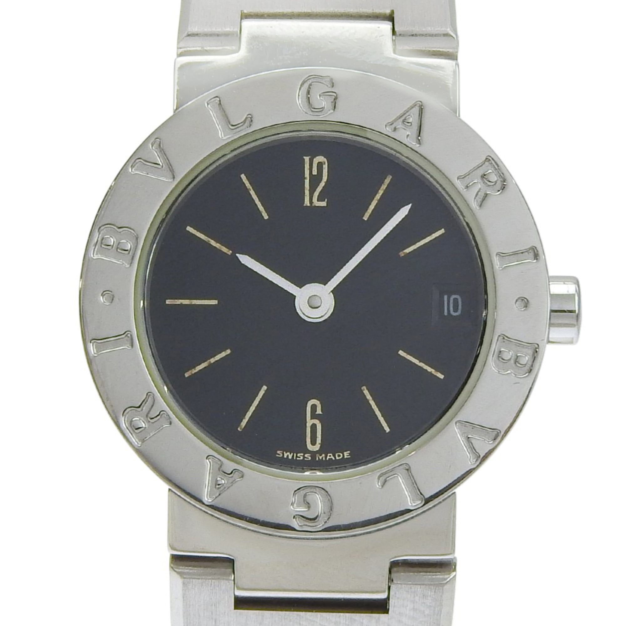 Bvlgari BVLGARI Watch BB23SS Stainless Steel Quartz Analog Black Dial Women's