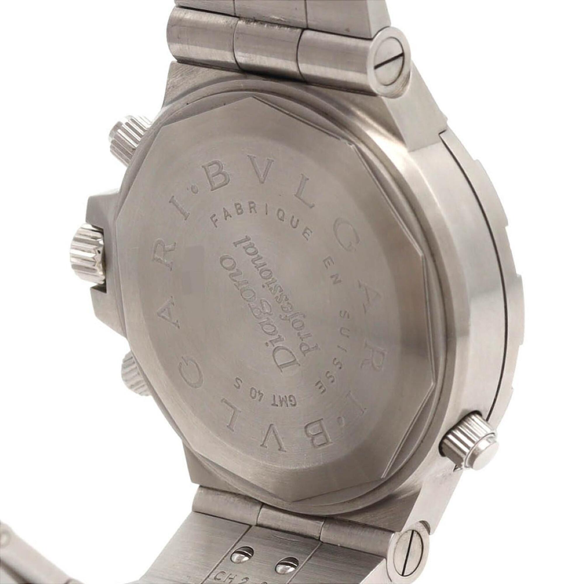 Bvlgari Bulgari Diagono Professional GMT GMT40S/GMT40SSD Schwarz Zifferblatt 40mm Uhr