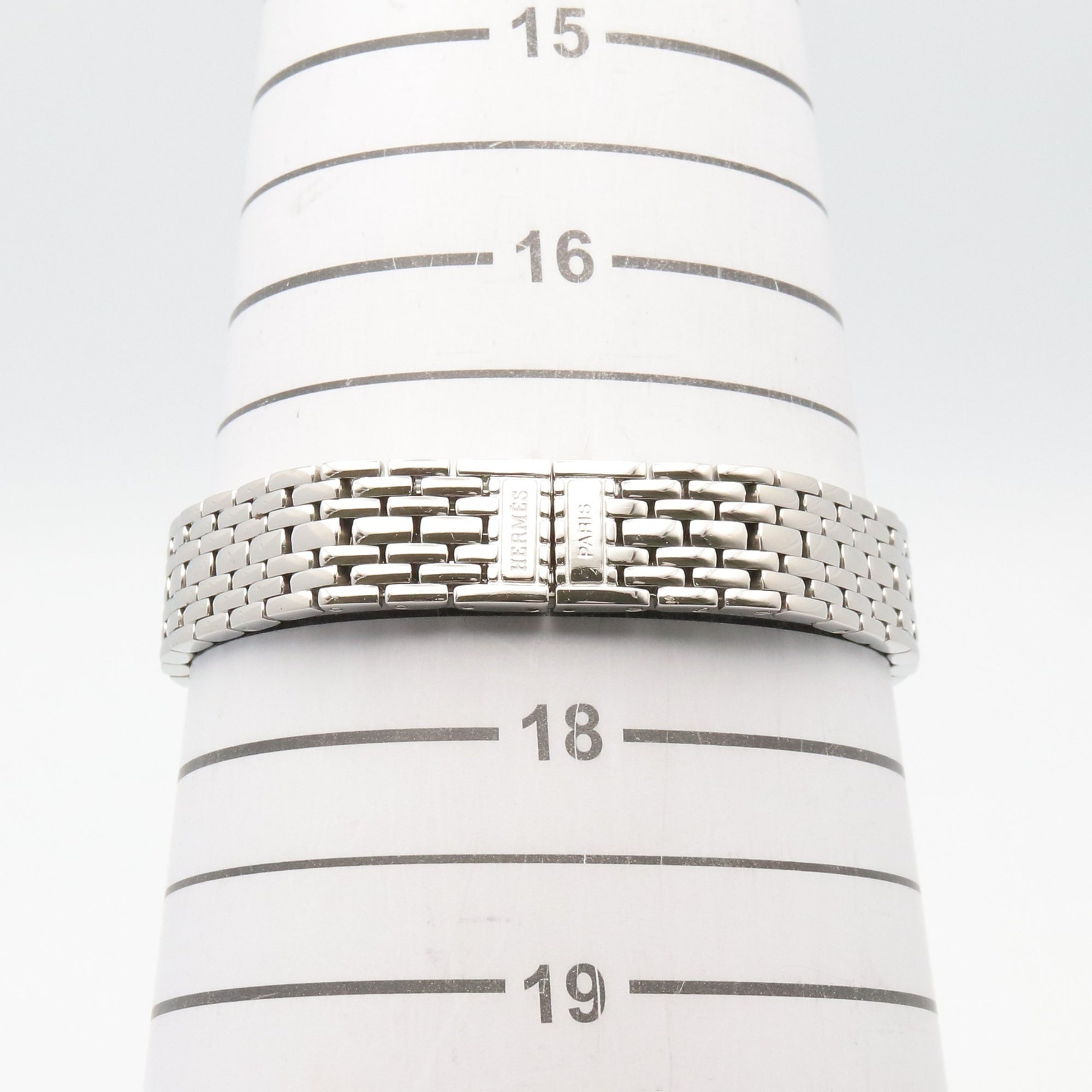 Montre Hermès HERMES Sellier en acier inoxydable pour femmeBlanc SE4.210
