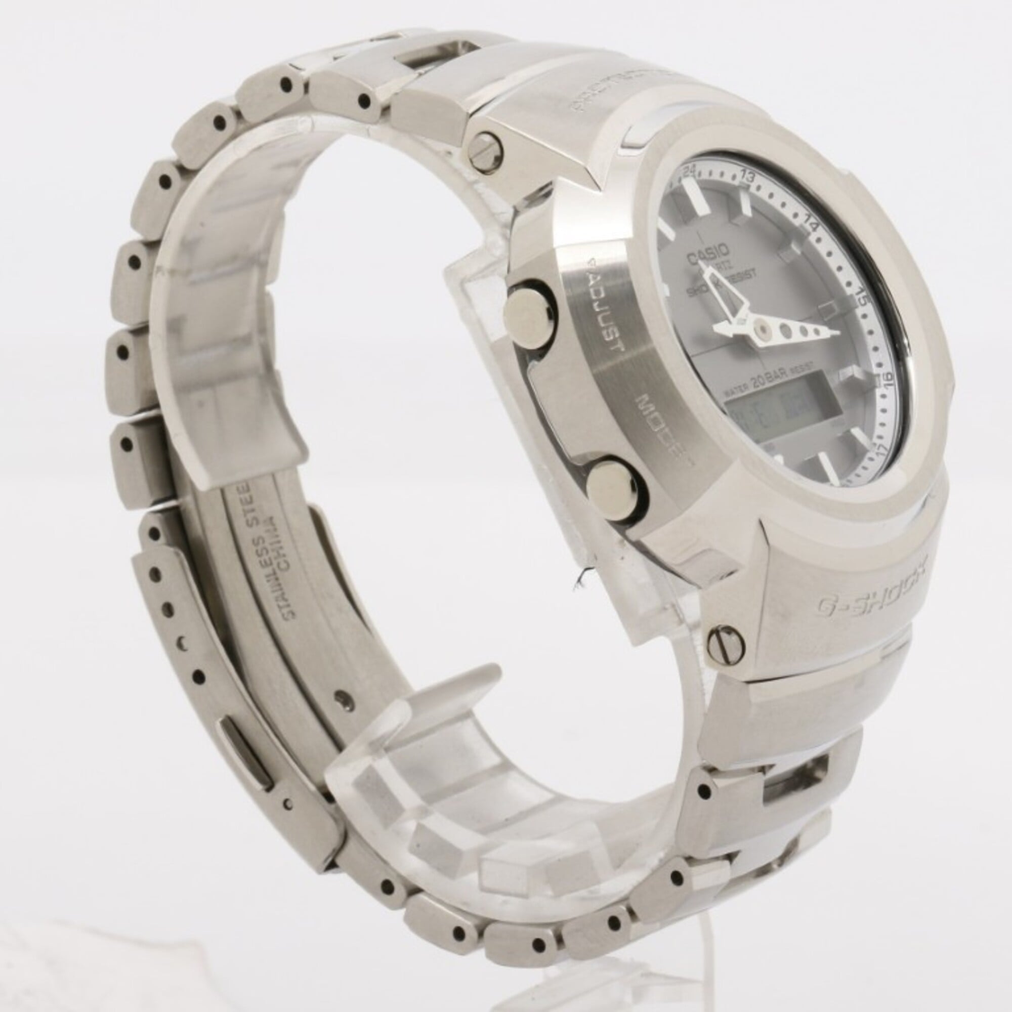 Montre Pour Hommes CASIO G-SHOCK FULL METAL série AW-500, modèle AWM-500D-1A8JF, gris argenté, en acier inoxydable