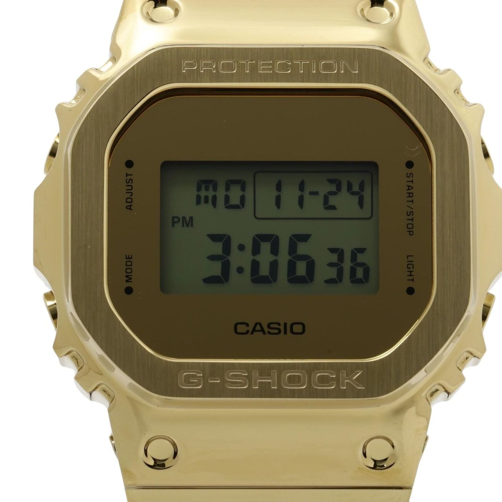 CASIO GSHOCK GM5600YMG9JF Men's Digital Watch, Gold/Black Resin/SS