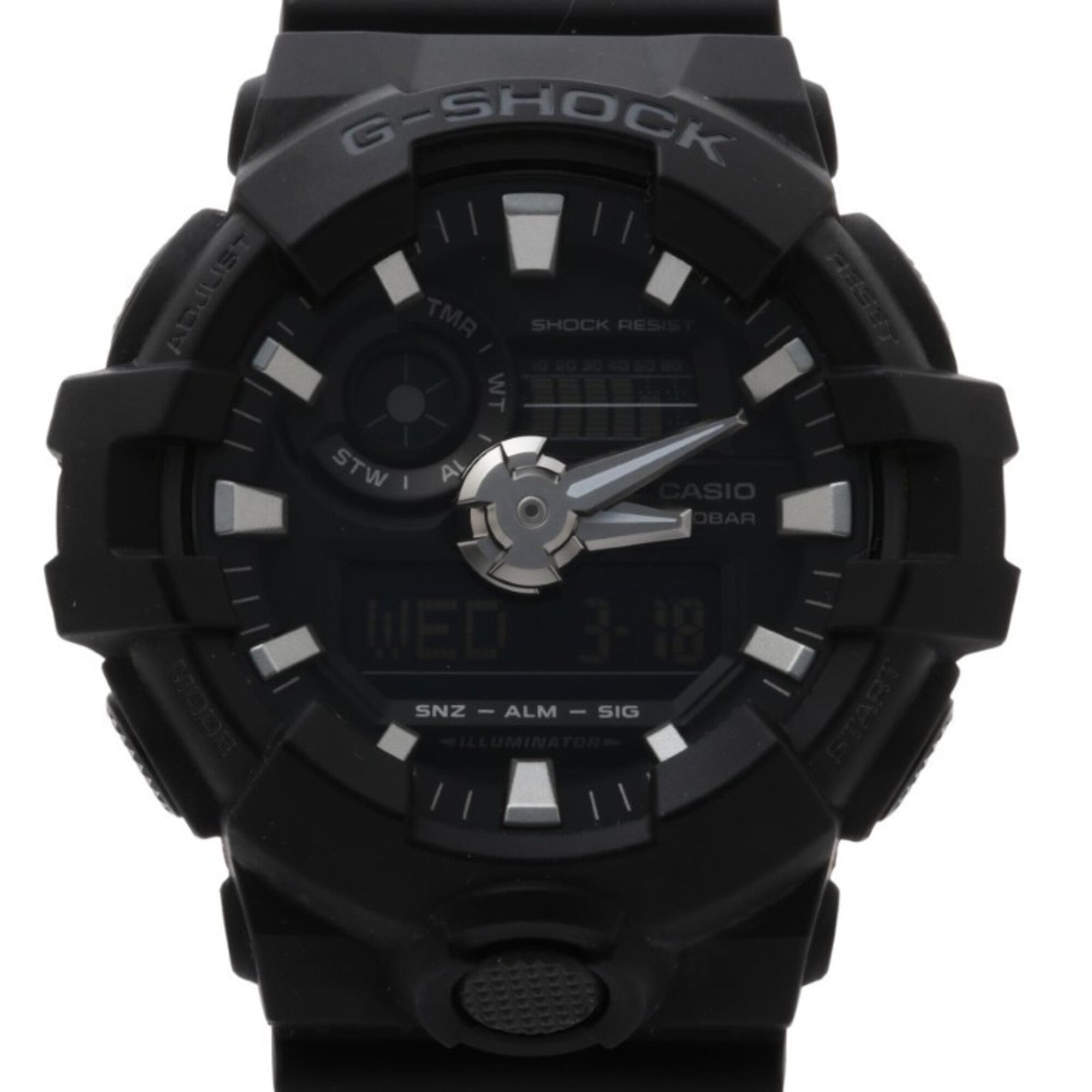 CASIO G-SHOCK ANALOG-DIGITAL GA-700 SERIES GA-700-1BJF Black Resin Men's Watch