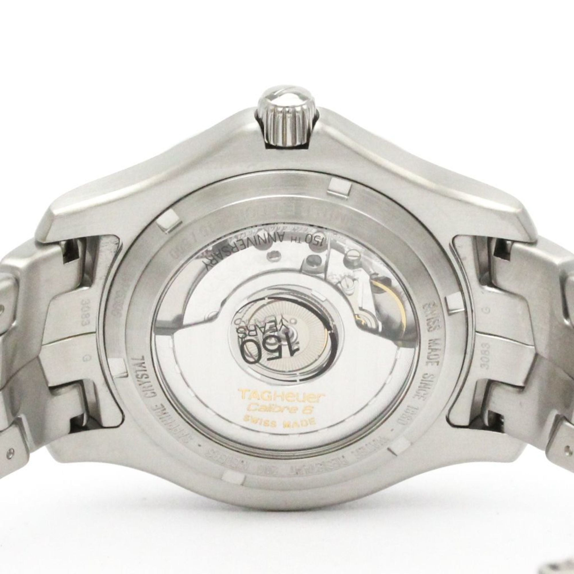 TAG HEUER Link Limitierte Auflage Uhr aus Stahl mit Schwarz Perlmuttzifferblatt, Modell WJF211K
