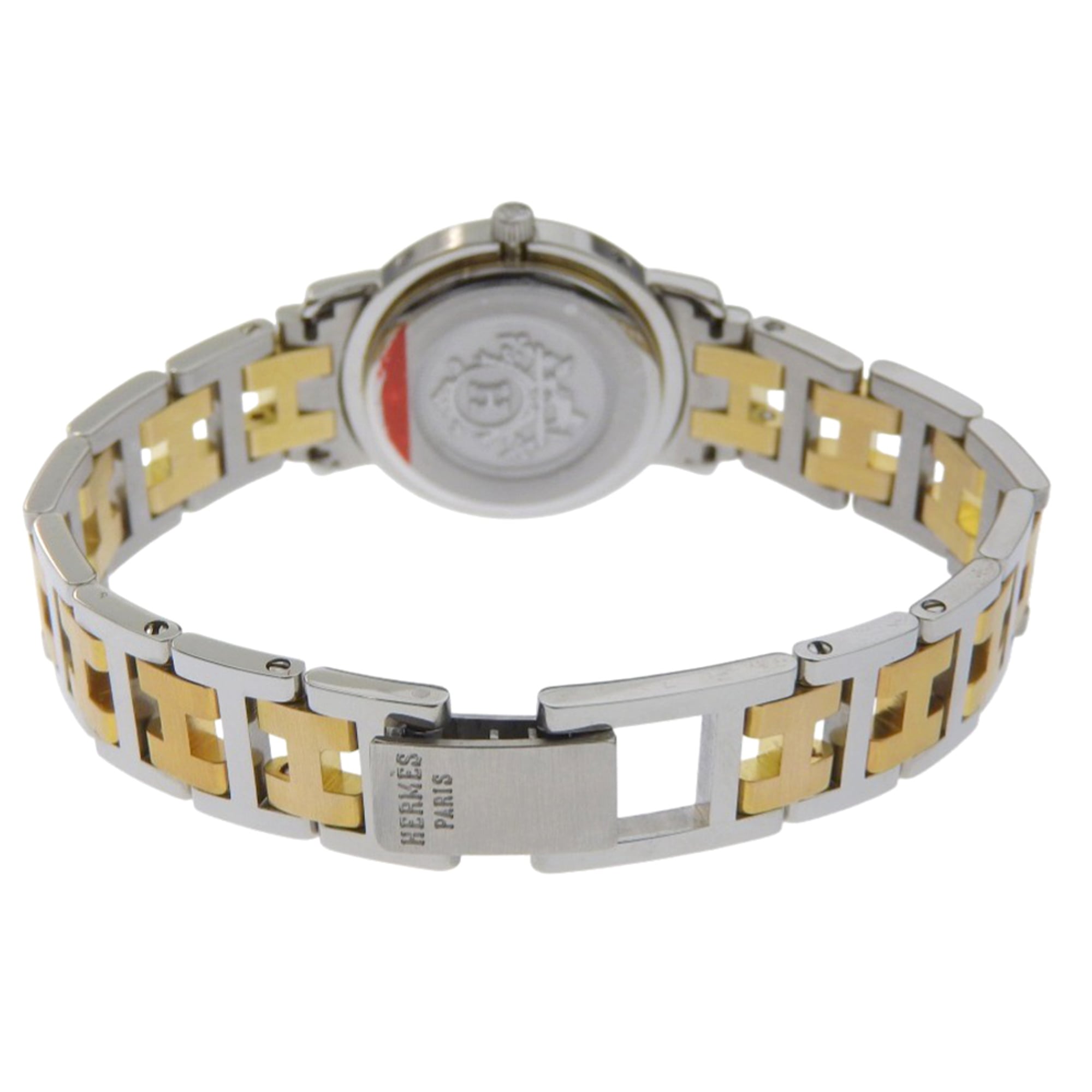 Montre Hermes Clipper CL3.240, acier inoxydable, Quartz, analogique, cadran Blanc, pour femme.