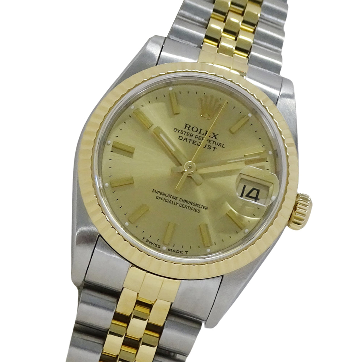 Rolex Datejust 68273 U Gold Dial 30mm Watch