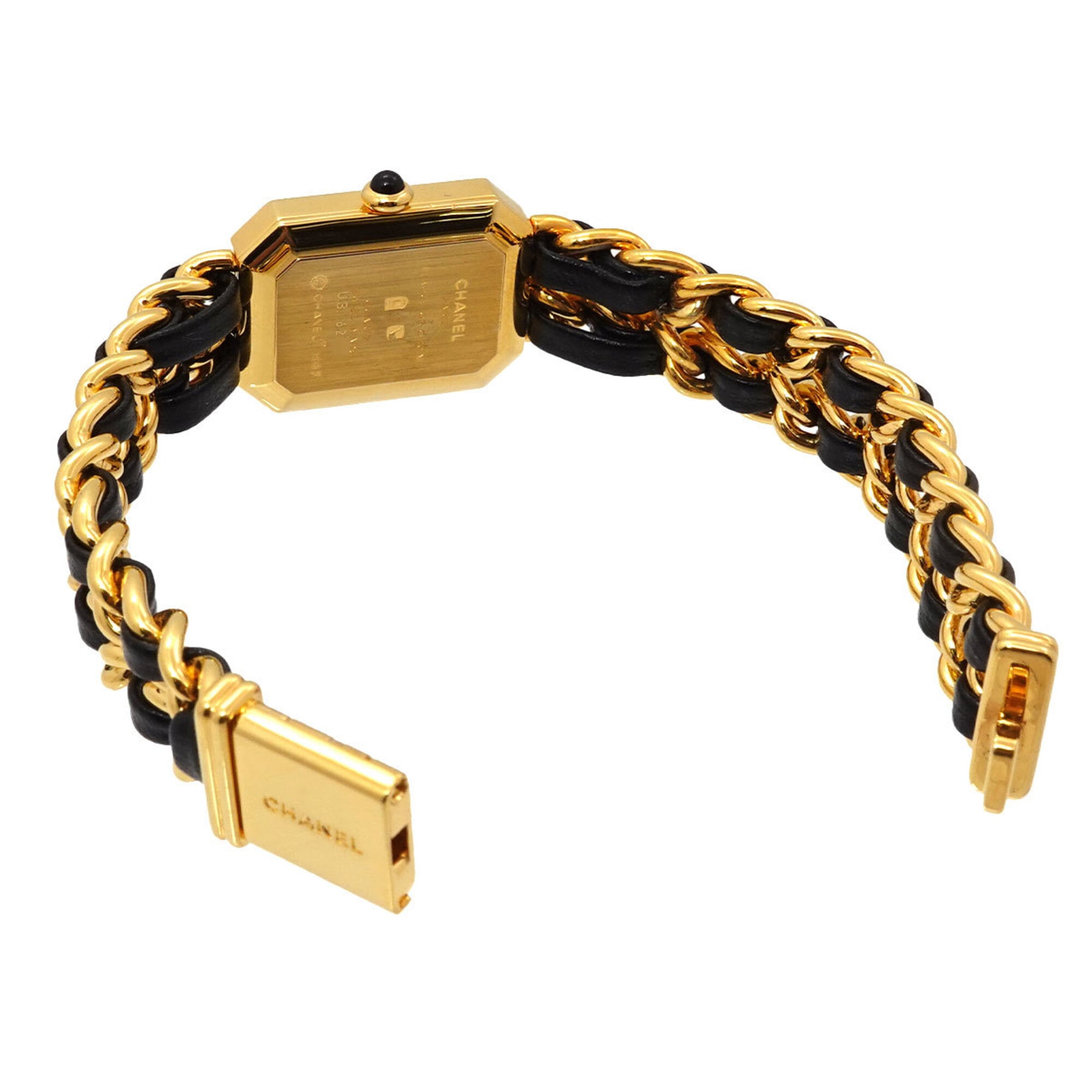 Chanel Premiere Large Size H0001 Women's Watch Black Gold Quartz