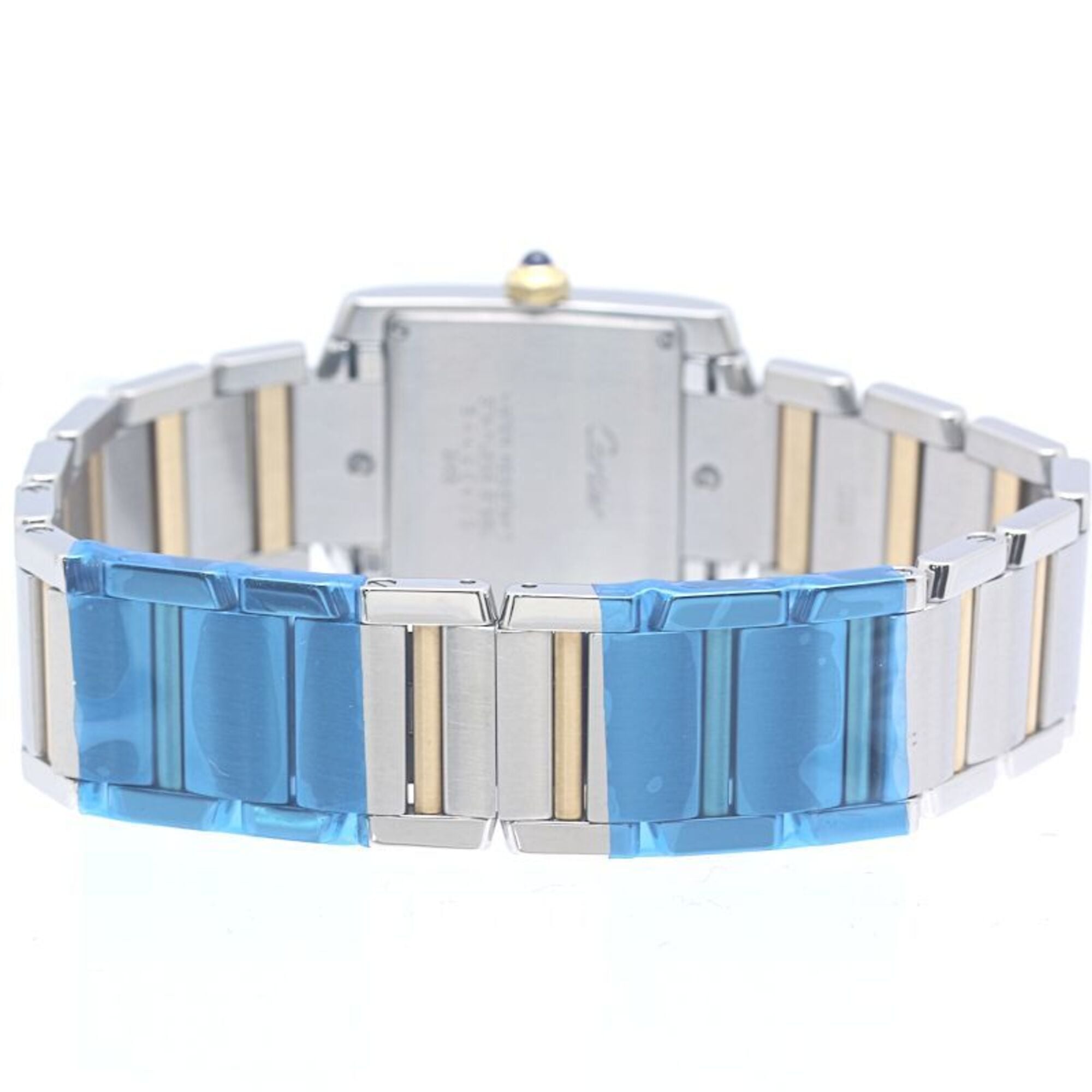 CARTIER Tank Française MM W51012Q4 Uhr, Jungengröße, 18 Karat Gelbgold x Edelstahl, 40380