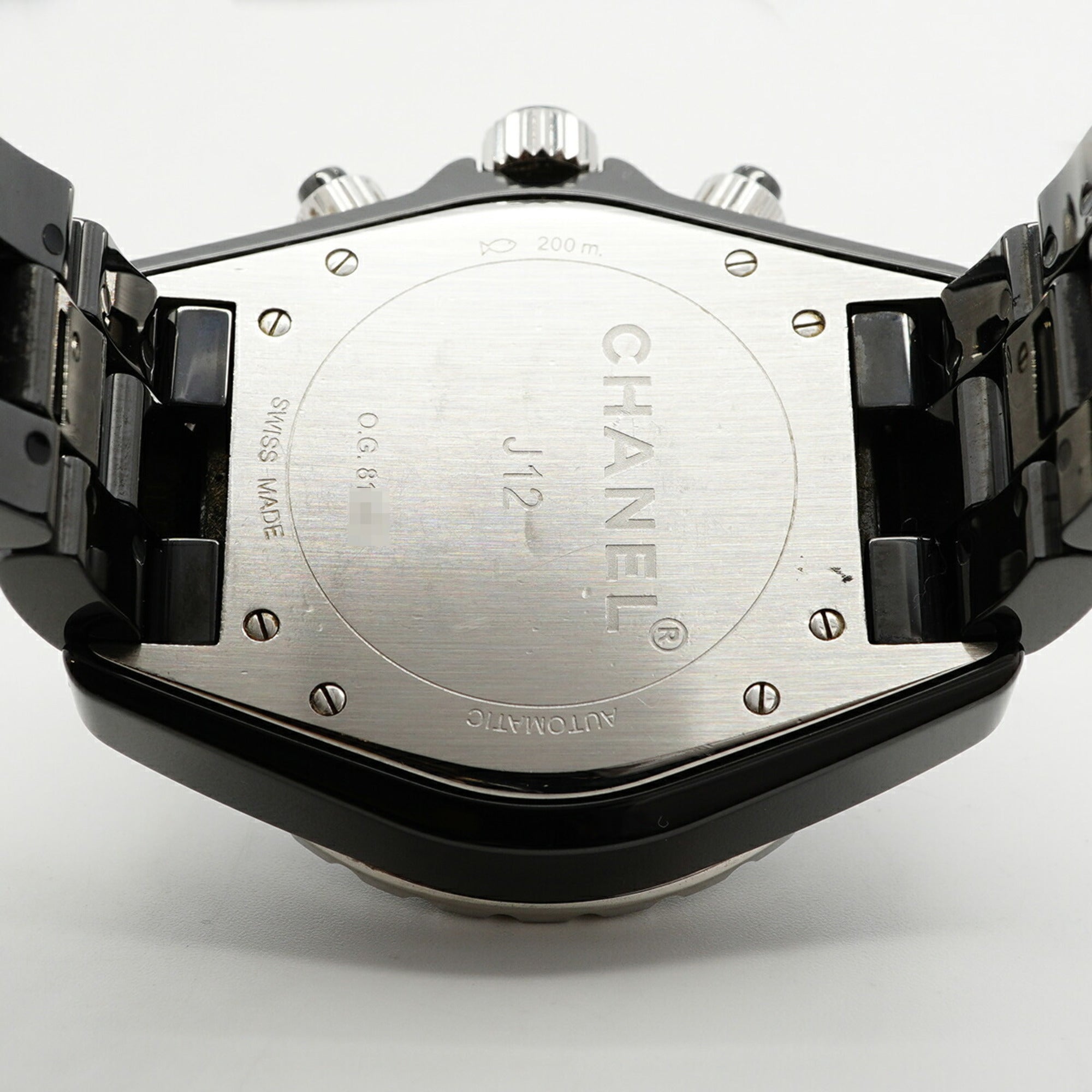 Chanel J12 Diamond H2419 Black Dial Men's Watch