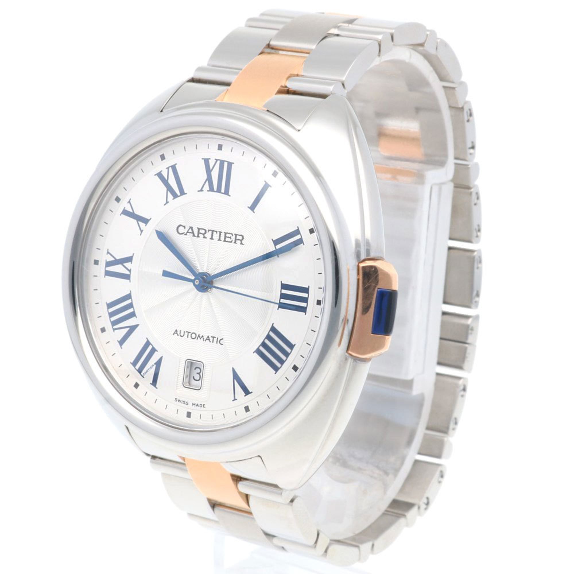 Cartier Clé de Cartier-horloge, roestvrij staal, 3850, automatisch, heren