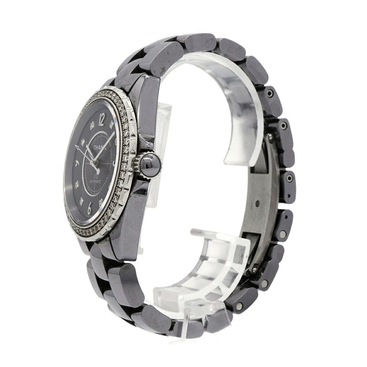 Chanel J12 mit Diamantlünette H2566, graues Zifferblatt 39mm Uhr