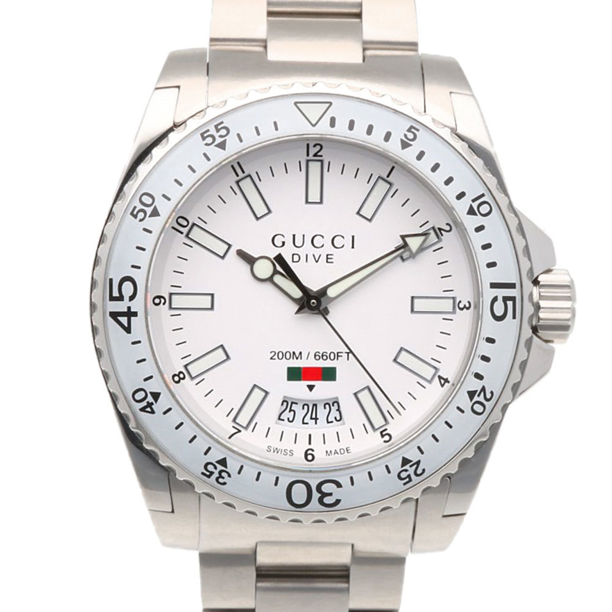 Gucci Dive 136.3 White Dial 40mm Watch