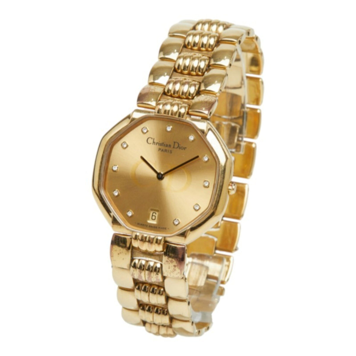 Christian Dior Dior Depose Octagon 45154 Gold Dial 32mm Watch