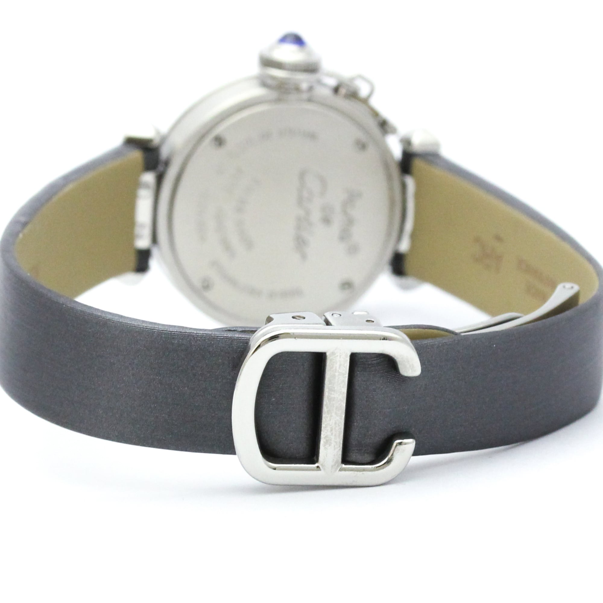 CARTIER Miss Pasha Steel Leather Quartz Ladies W3140025